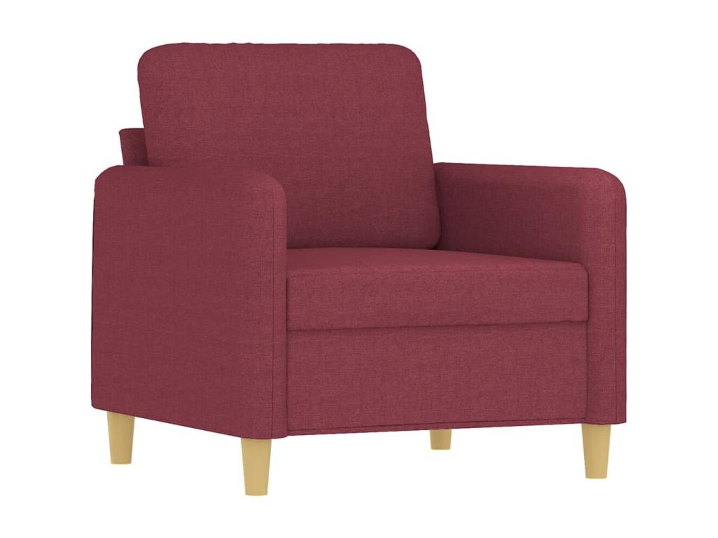 Sillón de tela rojo tinto 60 cm
