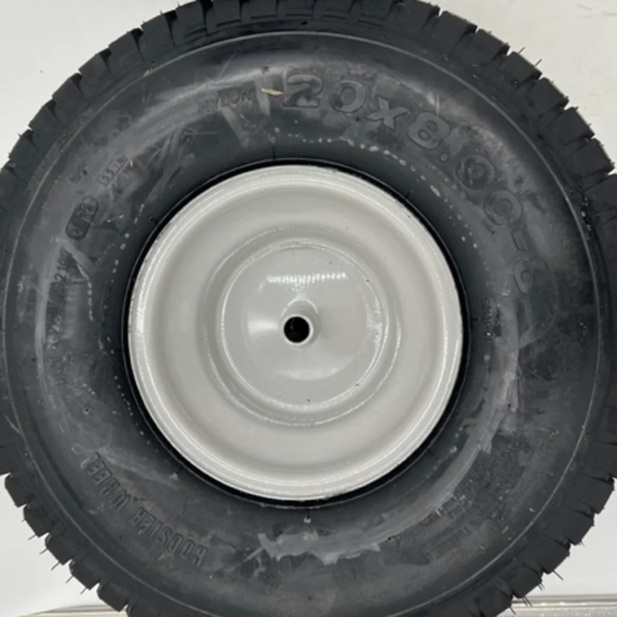20x8.00-8 Gray Lawn Mower Wheel - Set of 2 - 3/4 Inch Axle, 2.90 Inch Hub