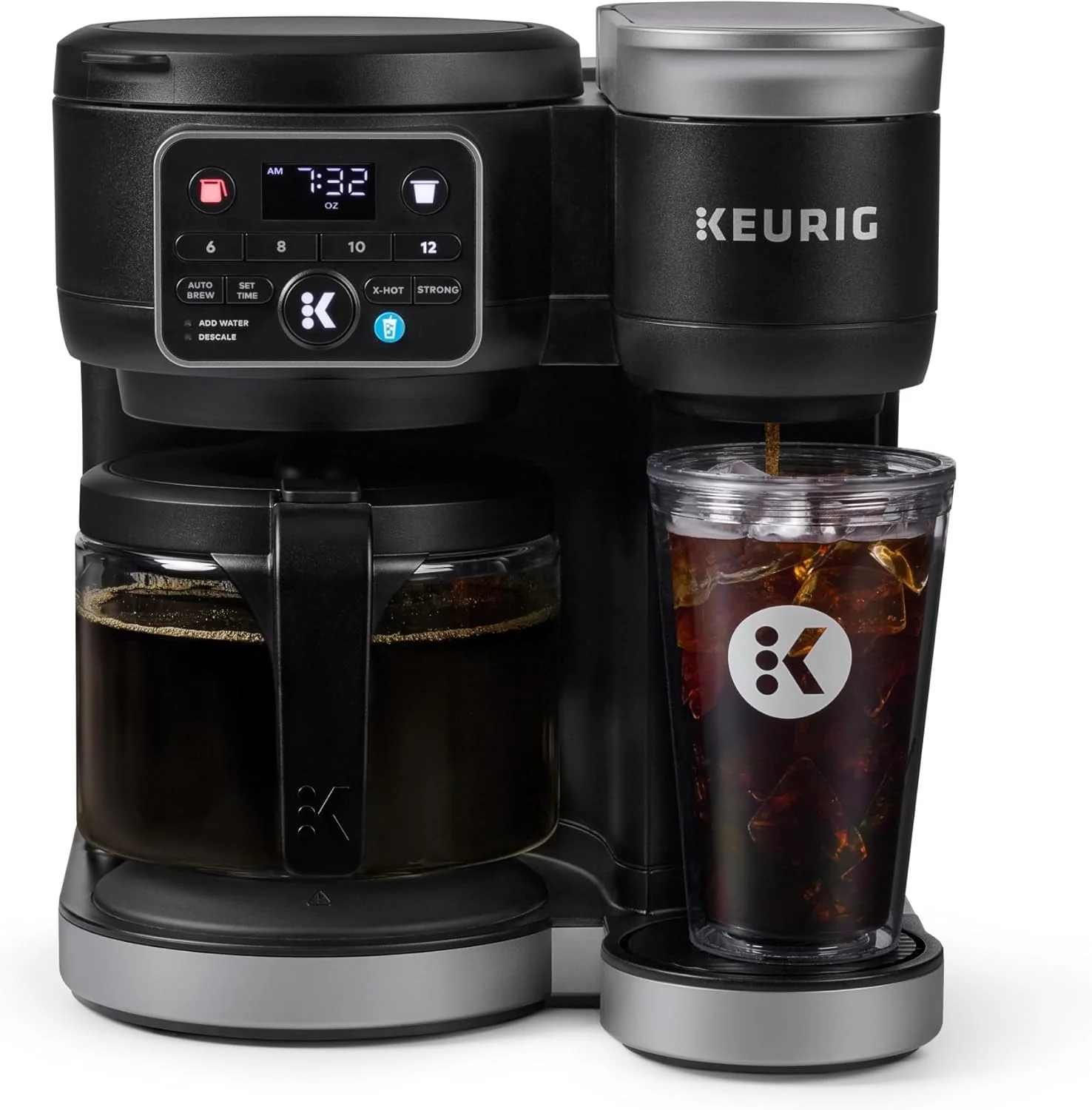 Keurig K-Duo Hot & Iced Single Serve & Carafe Coffee Maker MultiStream Technology 72oz Reservoir