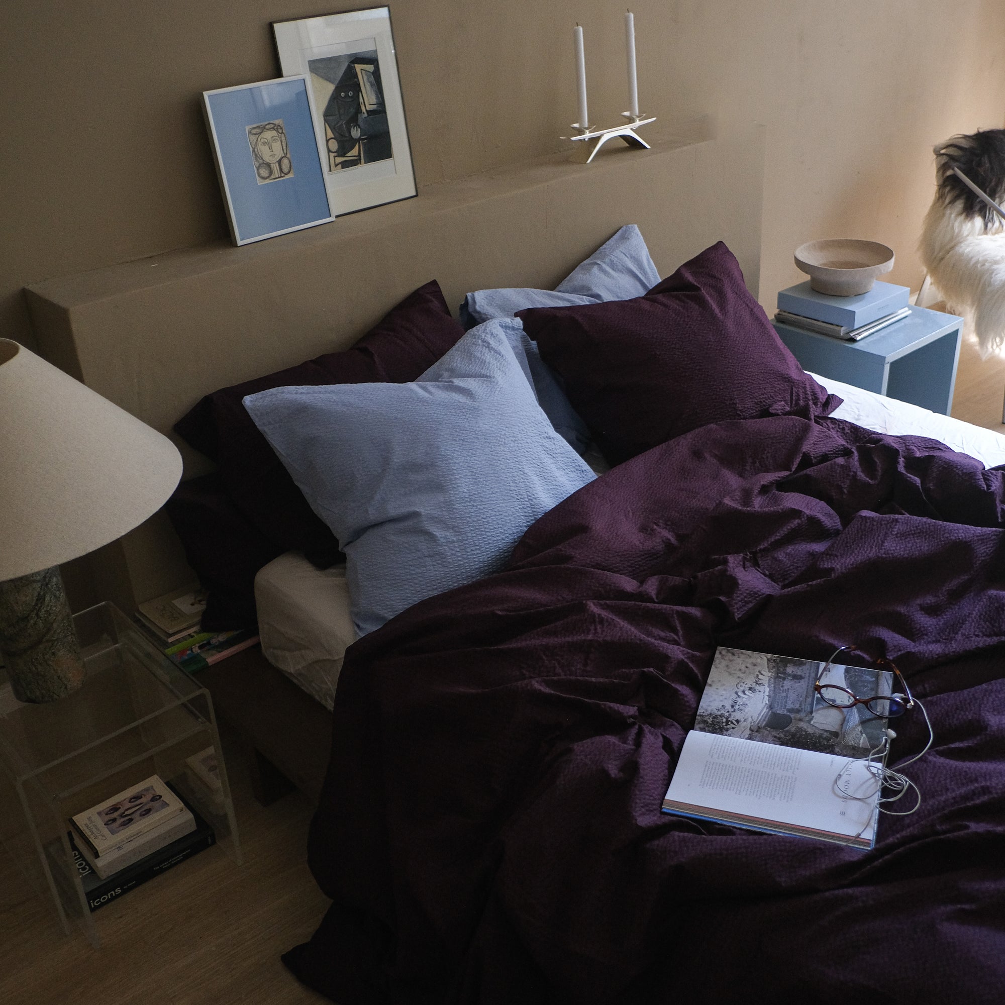 Crisp Sheets Plum Dekbedovertrek 240 x 220 cm - Paars