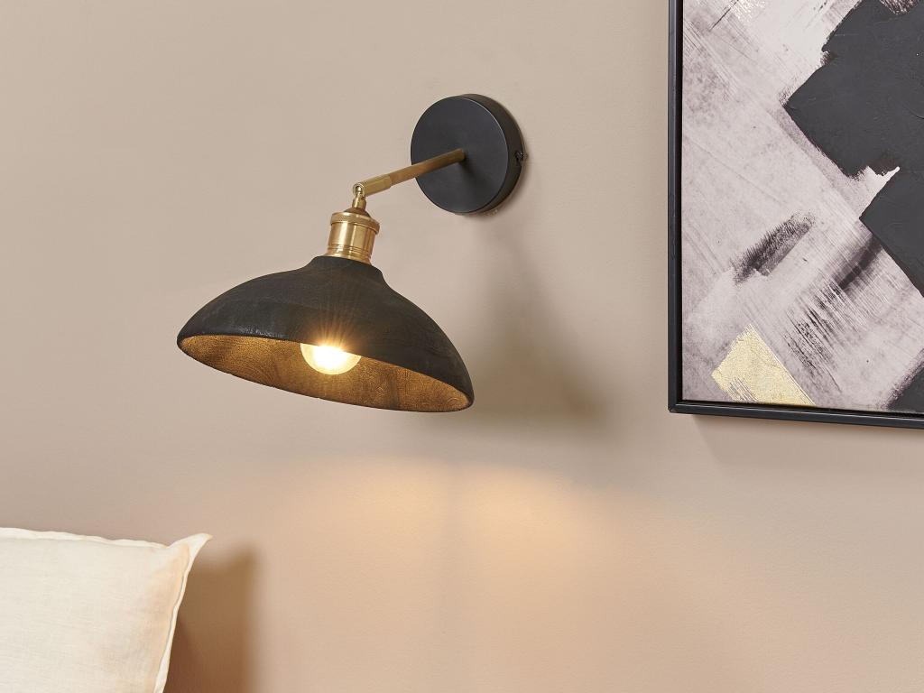 Lámpara de pared YERALA Negro