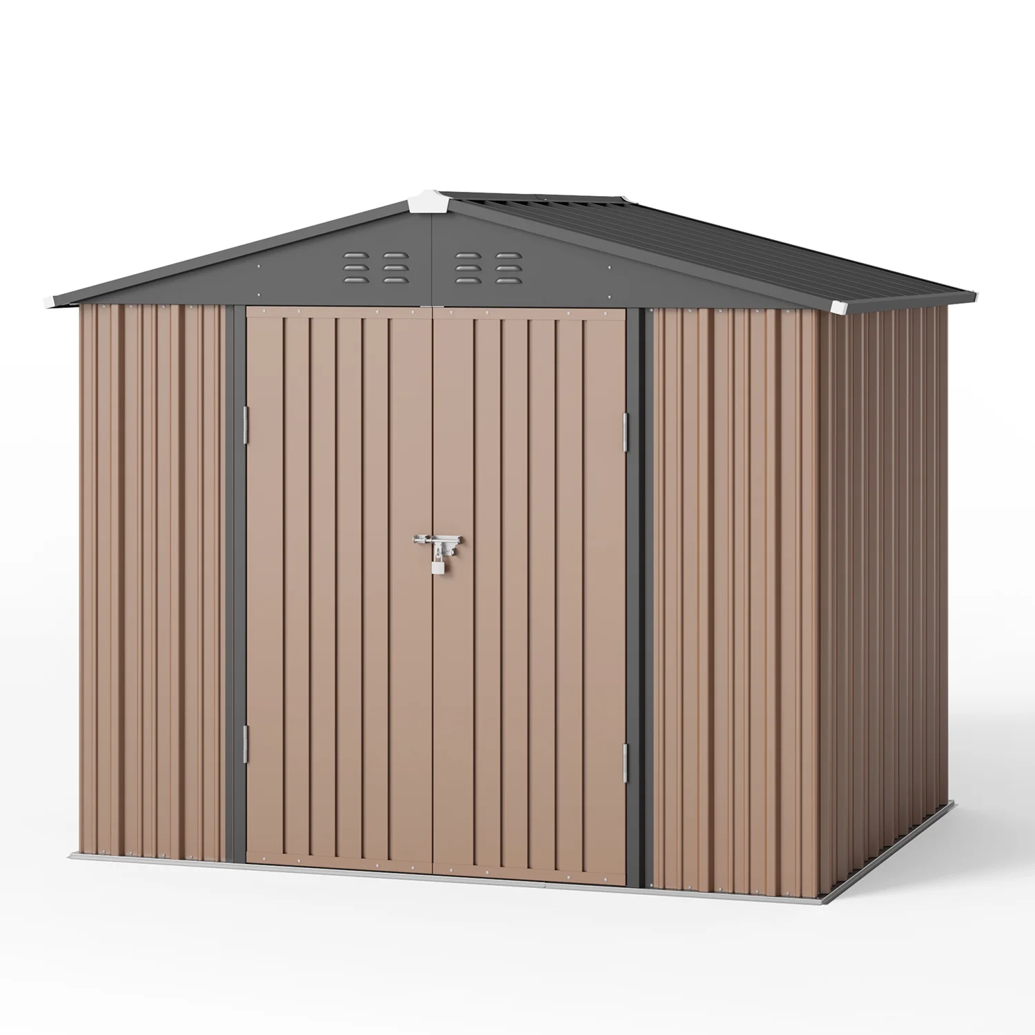 5'x3' Outdoor Storage Shed, Asofer Shed and Outdoor Storage Clearance, Weatherproof Tool Shed, Brown - Image 32