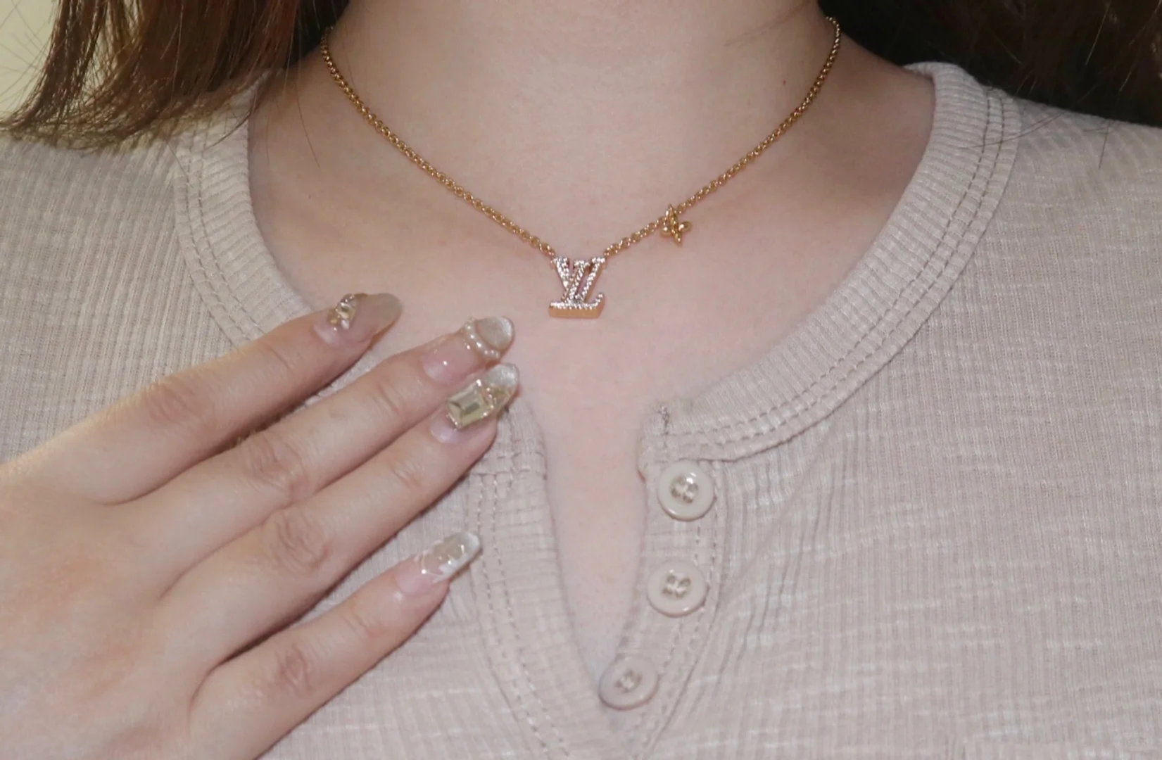 Louis Vuitton LV Letter Pendant Necklaces - Original Replica Club
