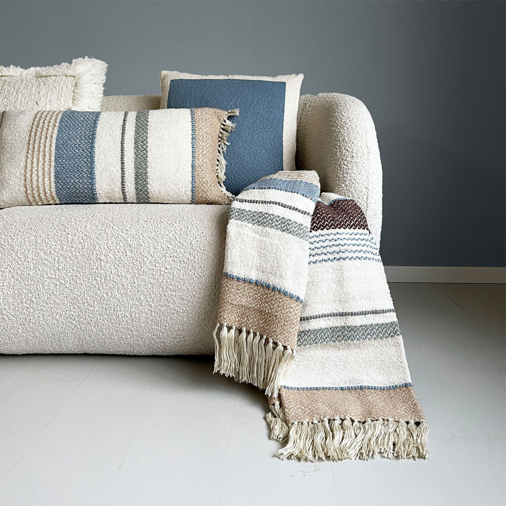 Malagoon Solid Poster Sierkussen 50 x 50 cm - Mistig Blauw