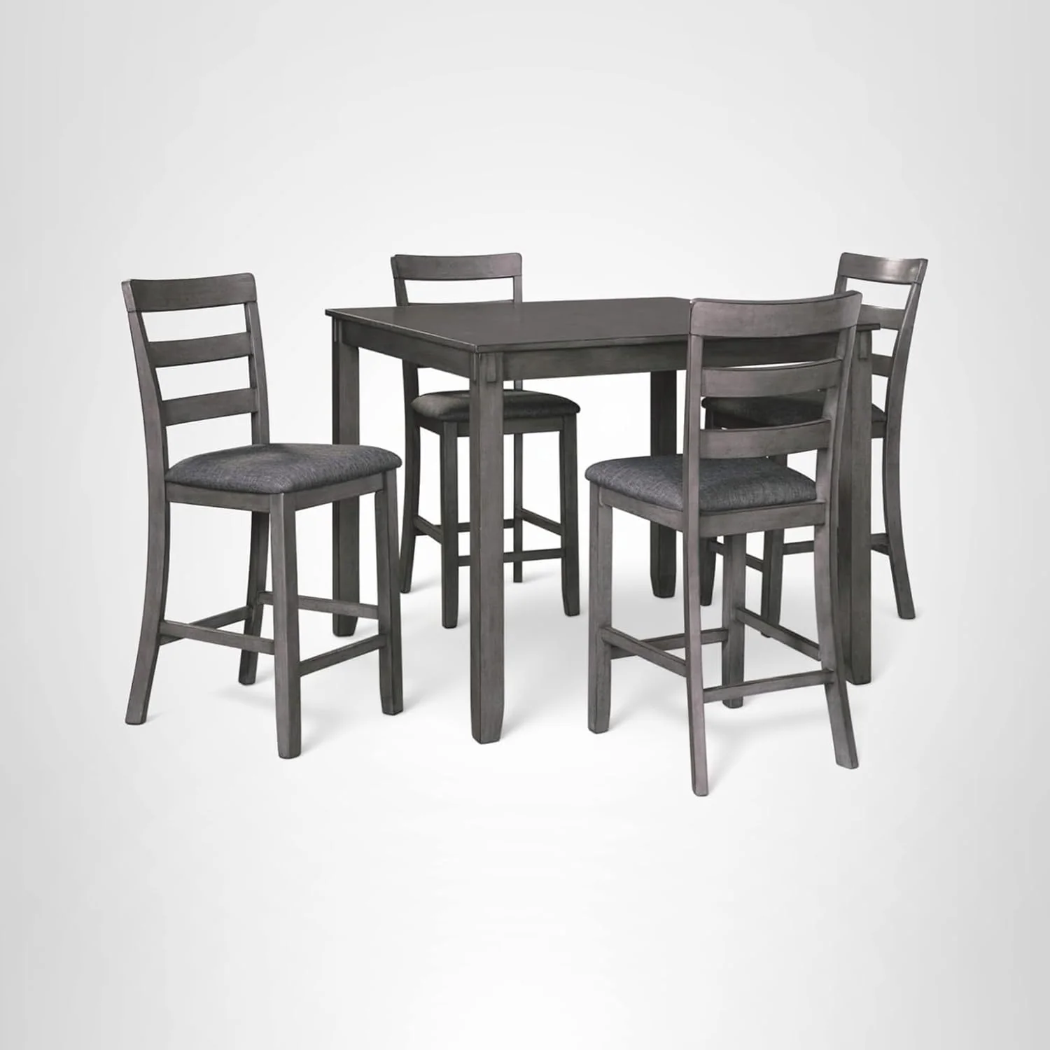 Signature Design by Ashley Bridson 5 Piece Dining Room Set Includes Table 4 Ladderback Barstools