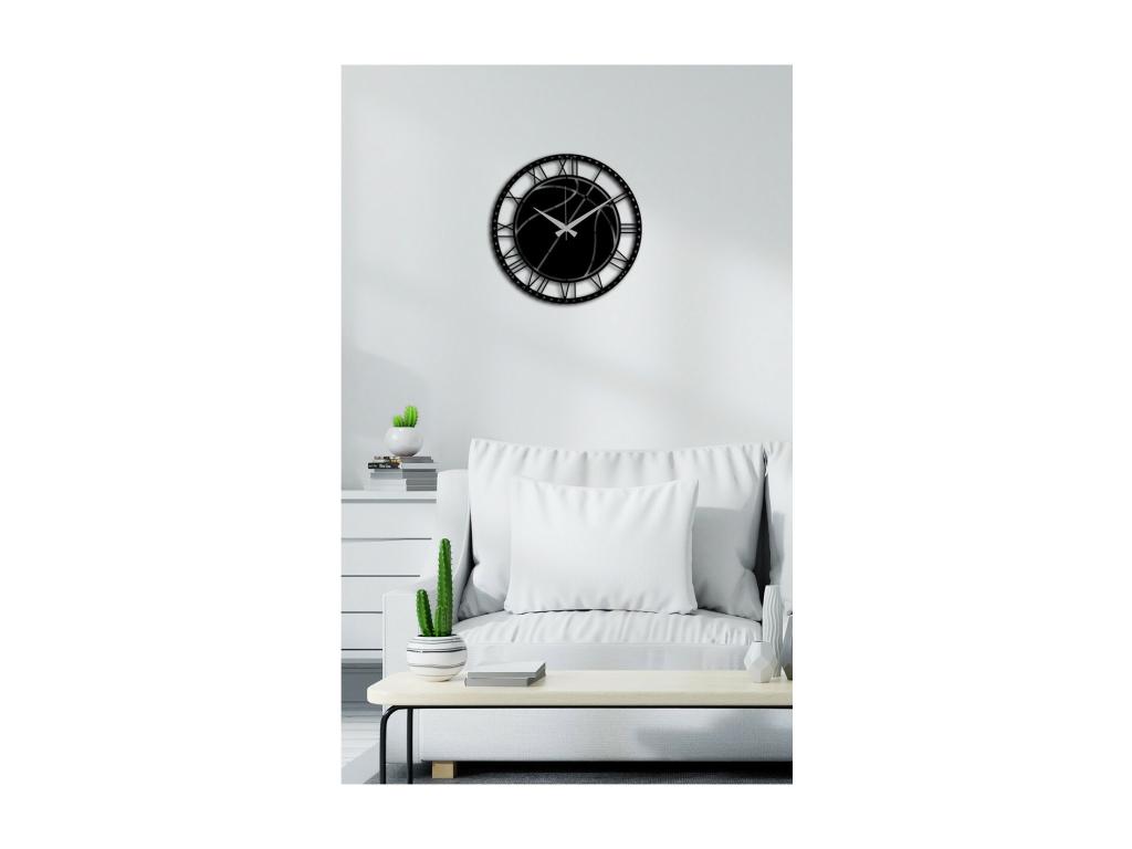 Reloj de Pared Baloncesto, Negro, 40x0,15x40 cm cm, Lujodec