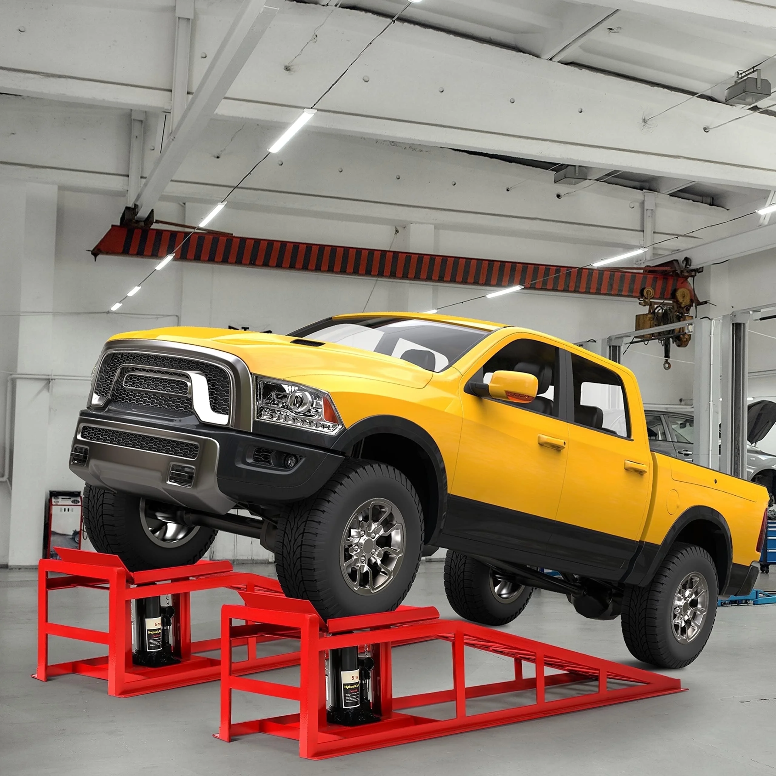 Lafati 2-Pack Hydraulic Car Ramps: Heavy-Duty Vehicle Ramps with 5T / 10000lbs Jack Load Capacity, Portable Design for Effortless Oil Changes and Car Lifts - Image 12