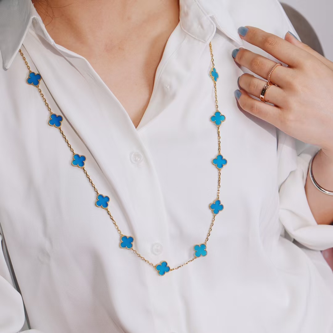 VCA Vintage Alhambra Long Necklace, 20 Motifs - Original Replica Club