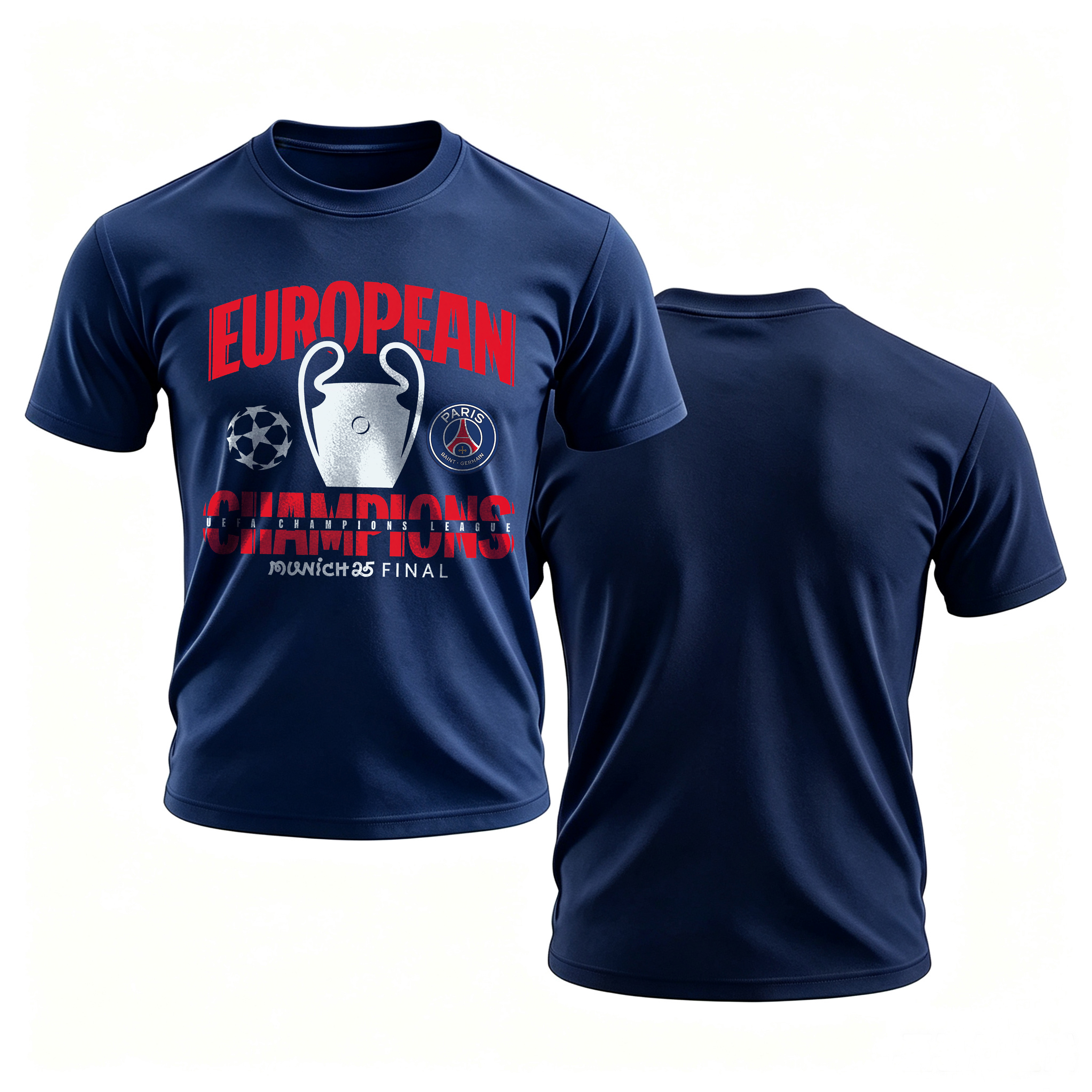 European Champion Printed Oversized Unisex T-shirt