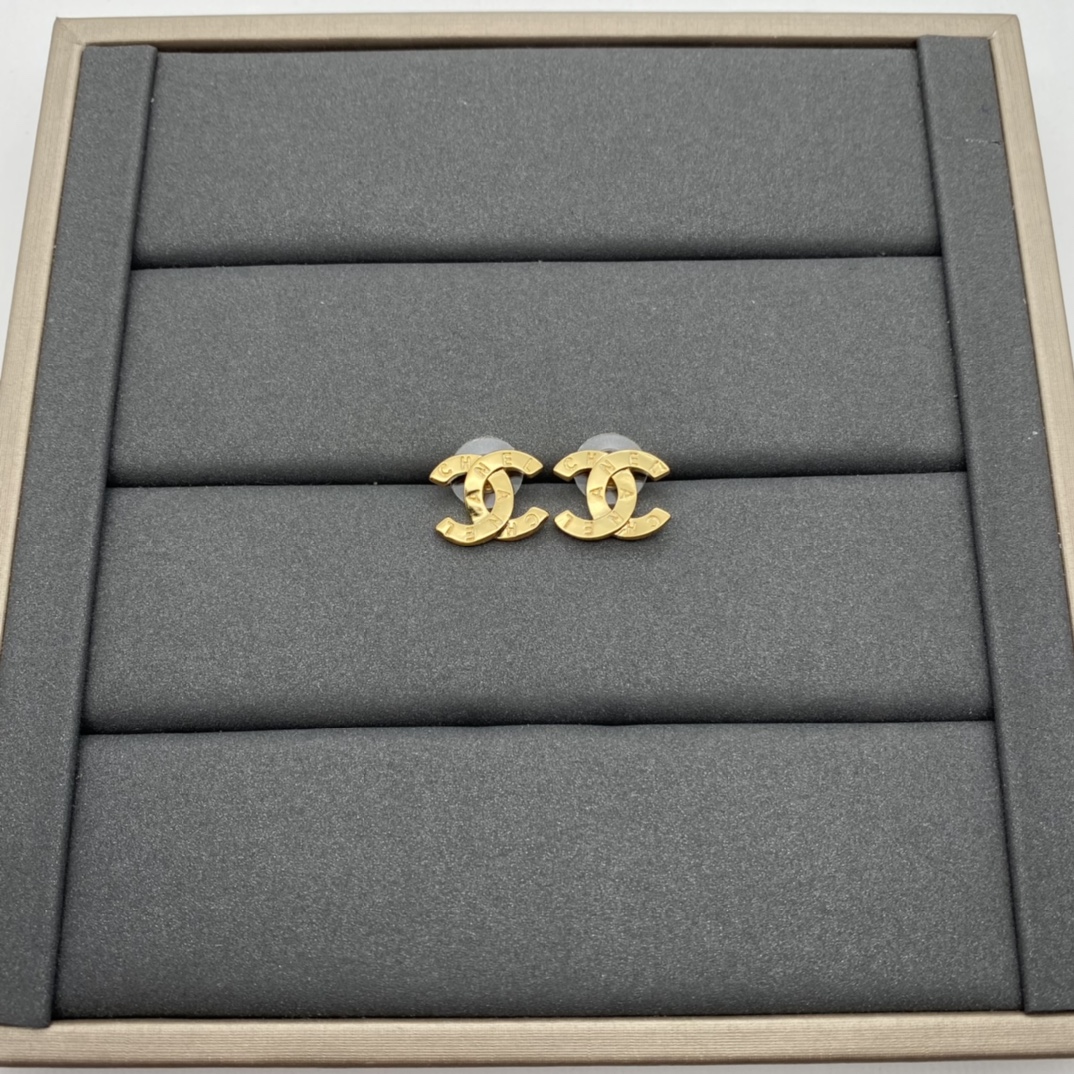 Chanel Debossed Monogram Brooch Earrings - Original Replica Club