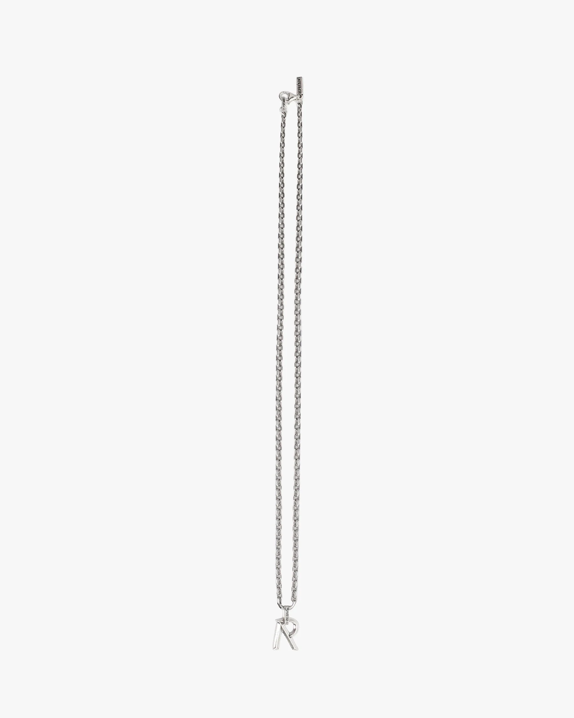 R Pendant Necklace - Silver