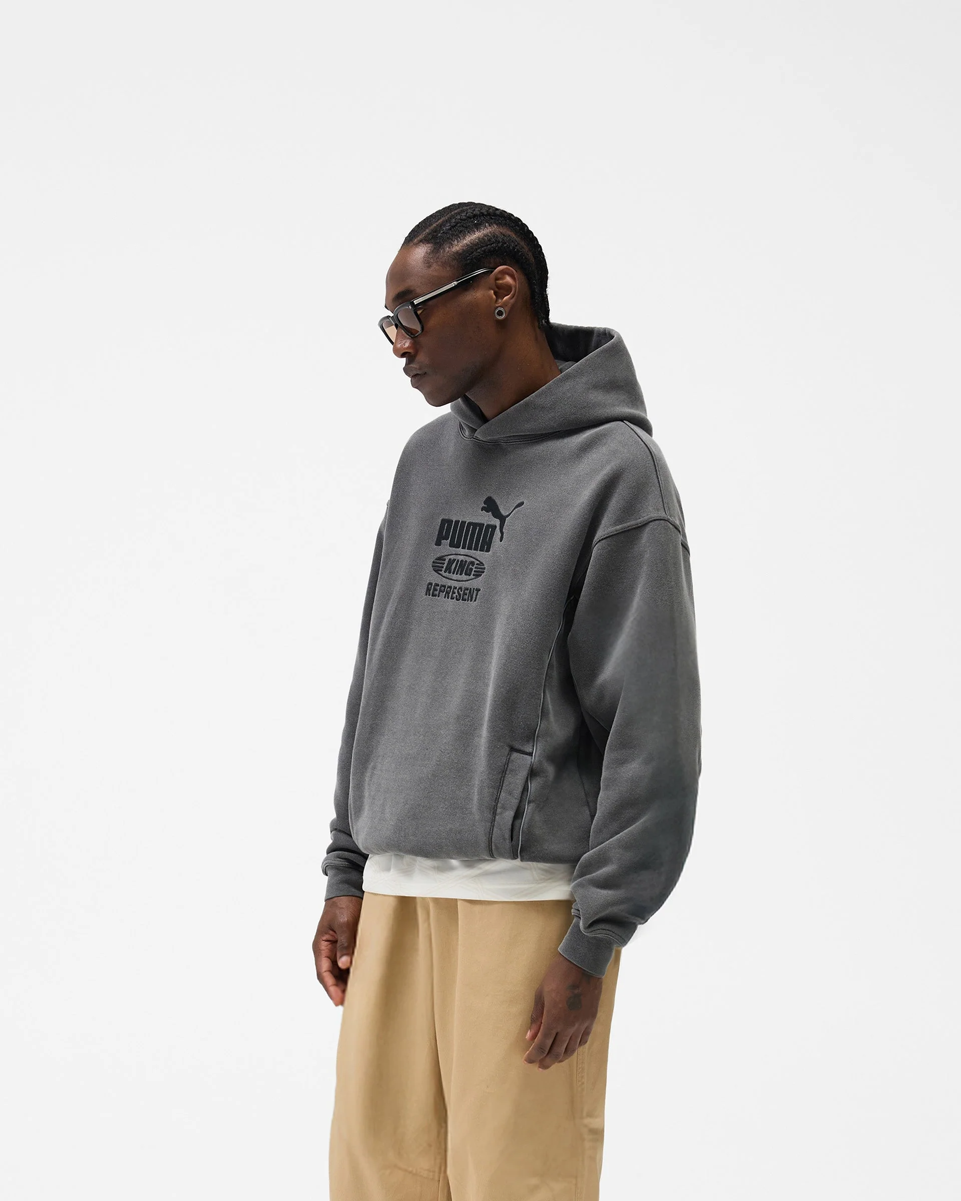 Represent X Puma Graphic Hoodie - Dark Grey