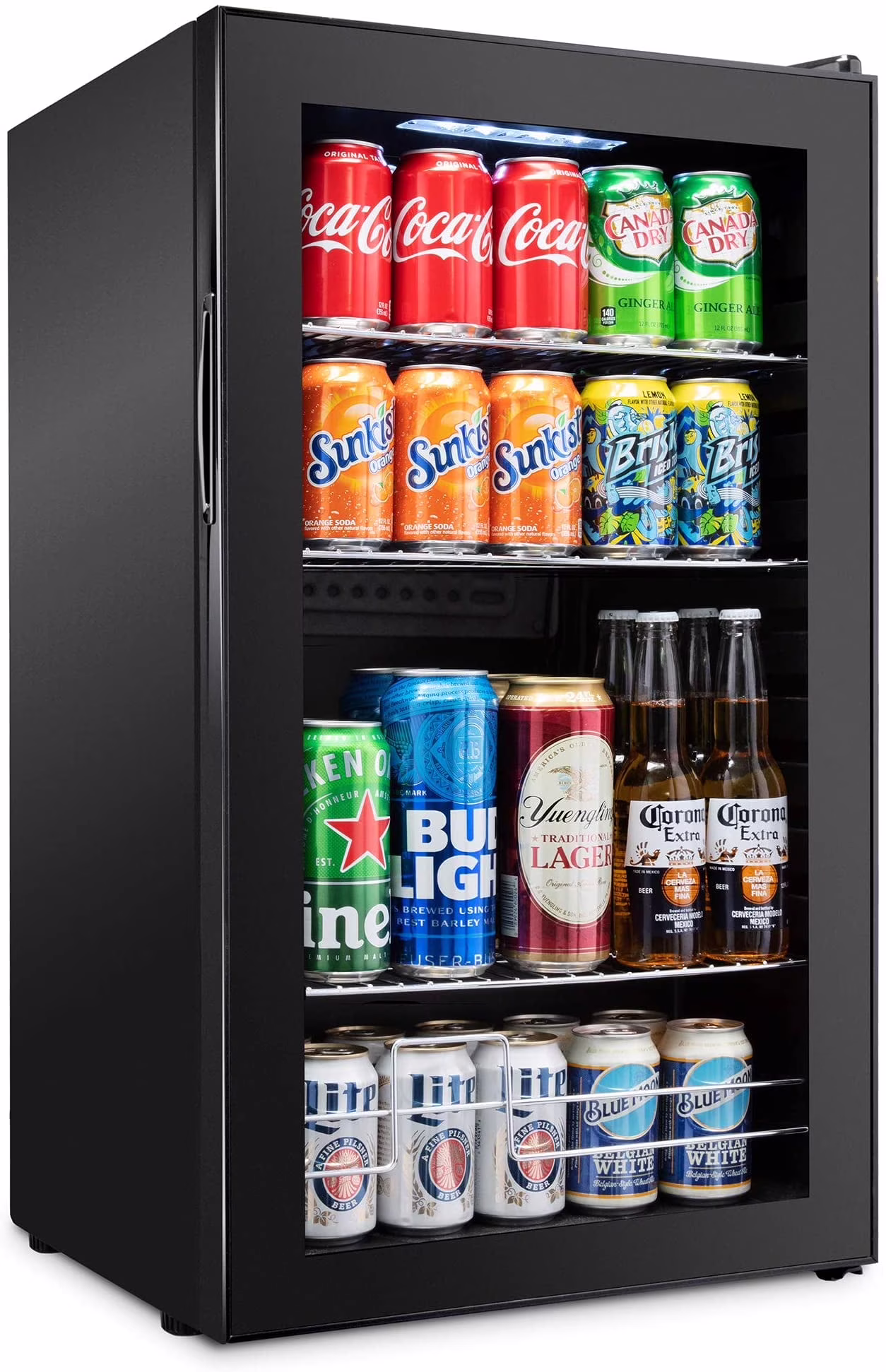 Ivation 101-Bottle Wine Cellar, Freestanding Mini Fridge - Stainless Steel