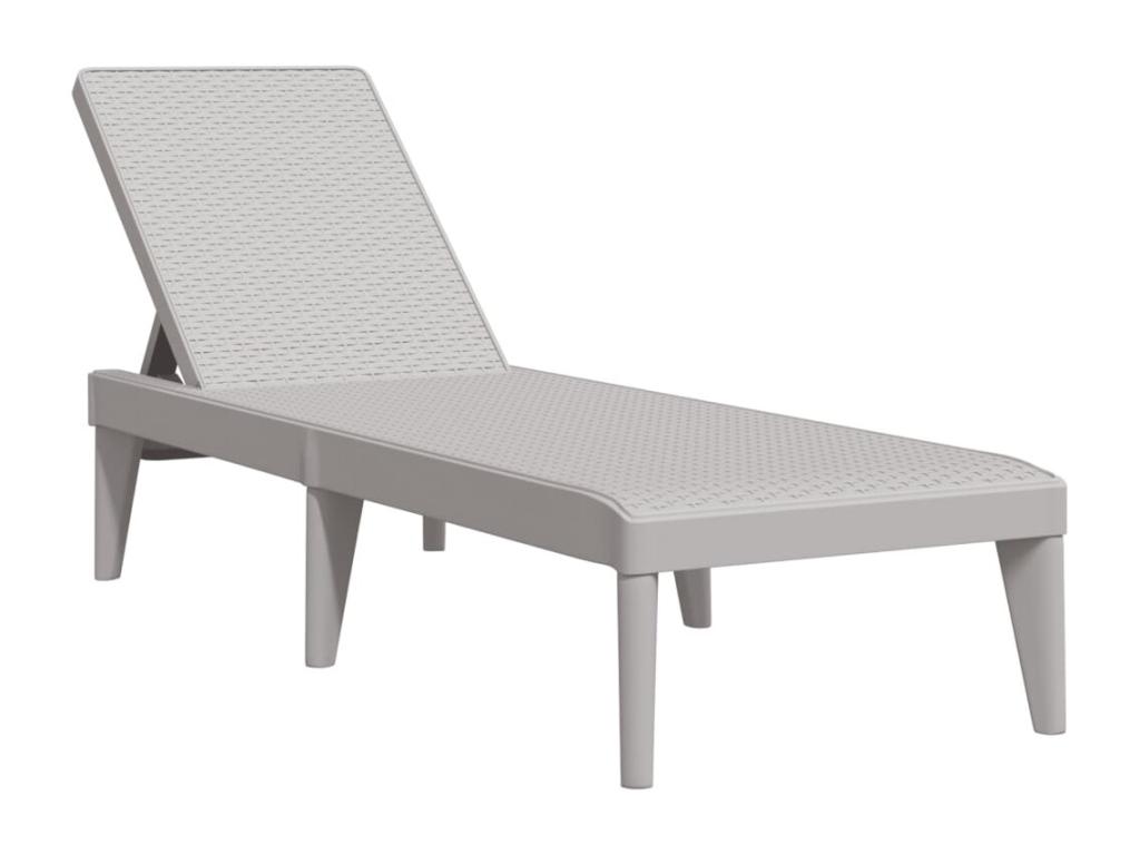 Sillón gris 186x60x29 cm PP