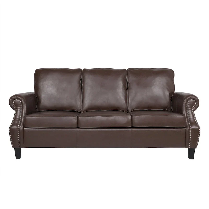 Christopher Knight Home Dowd Faux Leather 3-Piece Club Chair and Sofa Set