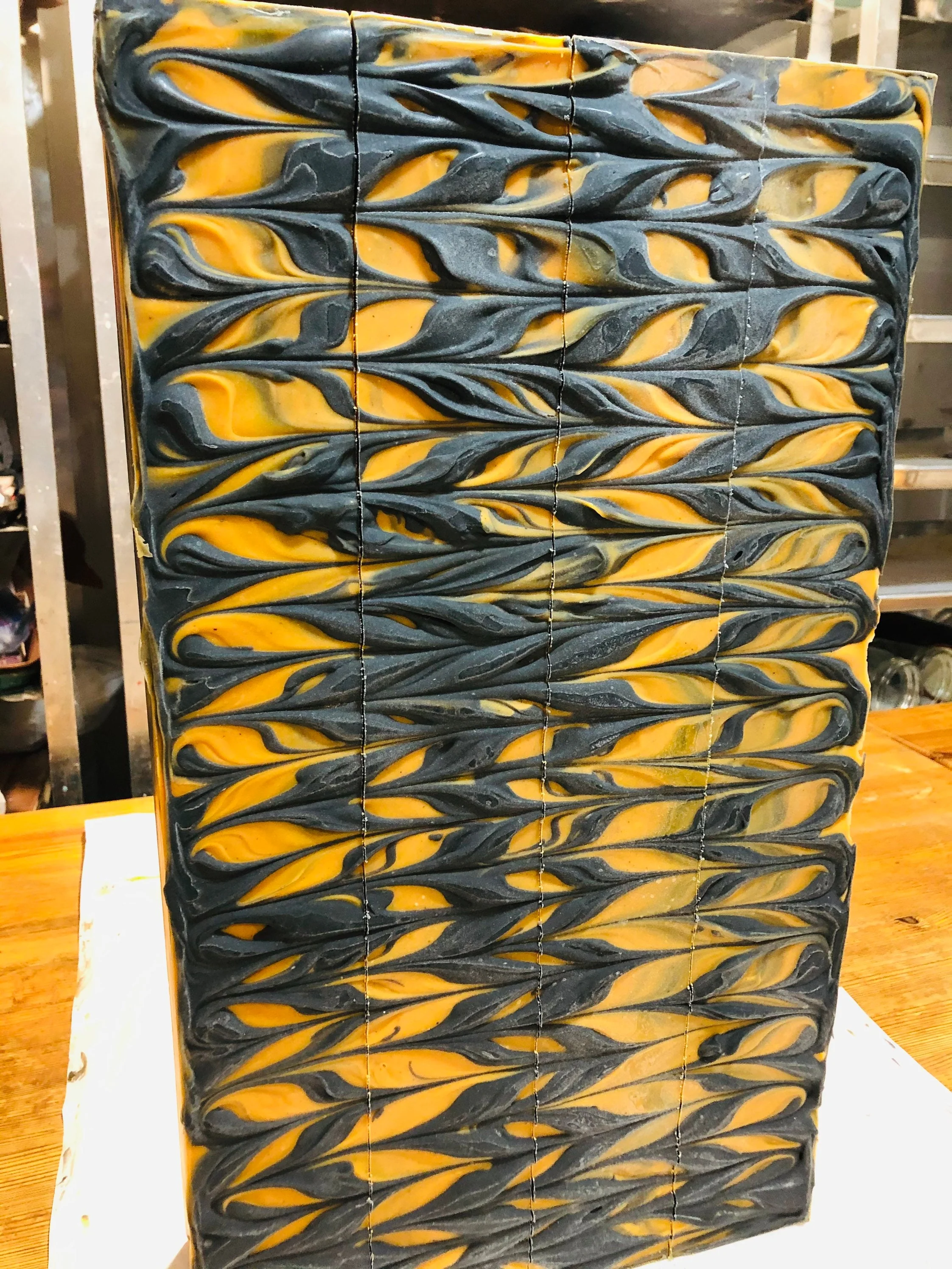 Tiger Tail Soap🐅 Walnut Scrub/ Exfoliating/ Fishing🎣Hunting Soap/ Charcoal Powder/ Vegan/ Organic Shea Butter/ Natural Annatto Powder/ Handmade on Vancouver Island. Victoria. B.C. Canada🇨🇦