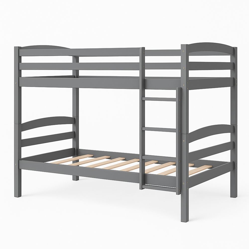 Litera de Madera Gris Espacio Infantil 190x90 cm