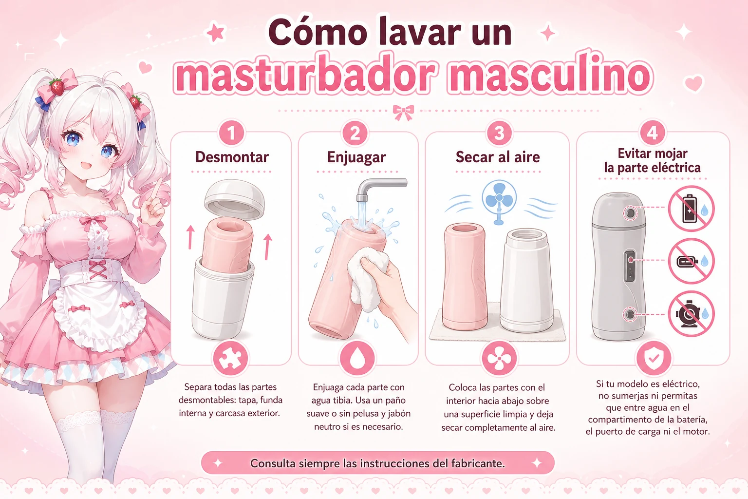 Guía sobre cómo lavar un masturbador masculino según su estructura