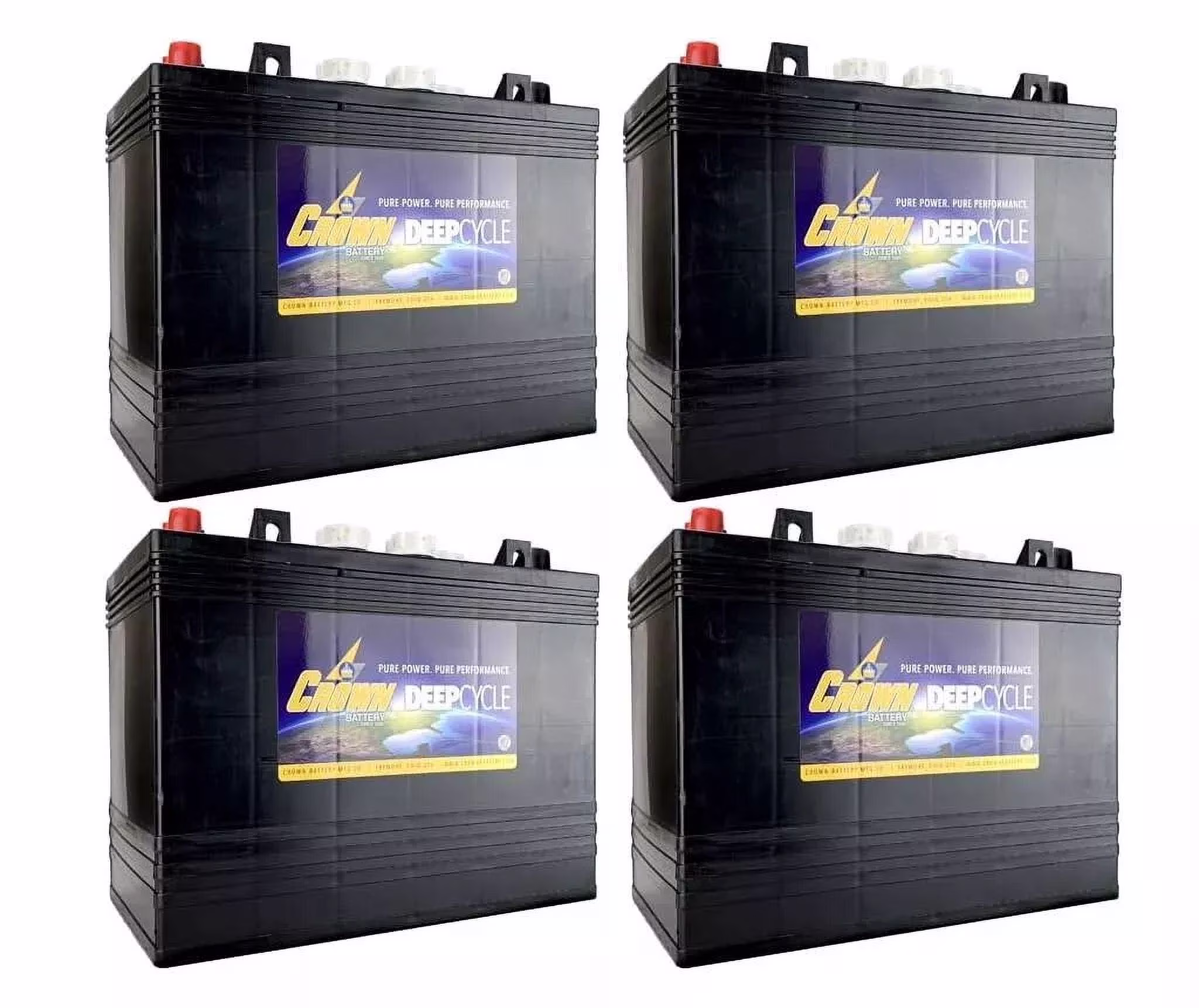 X4 | Crown 12 Volt 150ah Deep Cycle Battery ; Replaces Trojan T - 1275 T1275