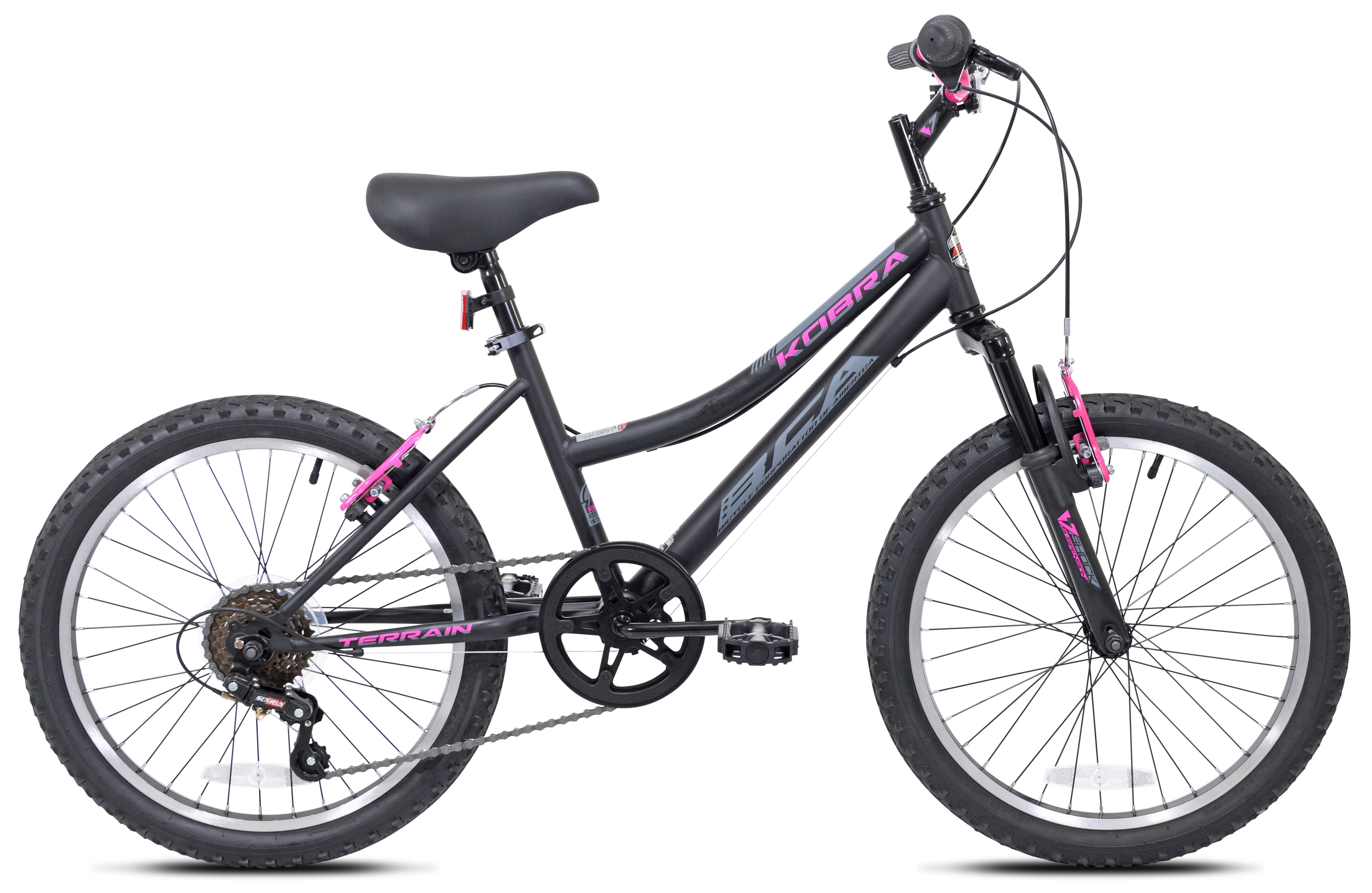 20-inch Girl's Kobra Mountain Child Bicycle. Black/Pink