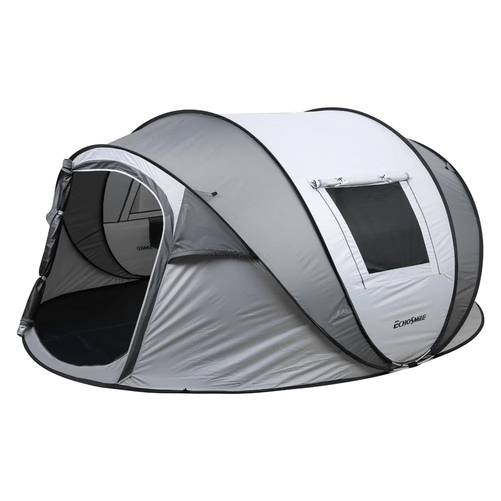, 4-6 Persons White + Gray Pop-Up Boat Tent, , , - Image 5