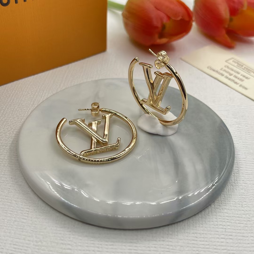 Louis Vuitton Circle LV Letter Earrings - Original Replica Club