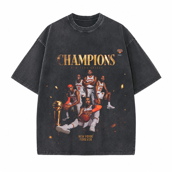 New York Knicks Champion Printed Unisex Washed T-Shirt