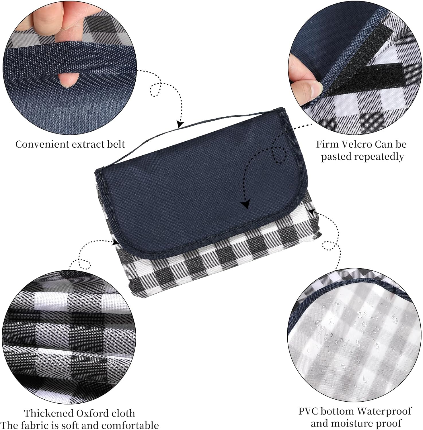 Extra Large Outdoor Picnic Blanket Sand Free Waterproof Beach Portable Hiking Camping Blanket