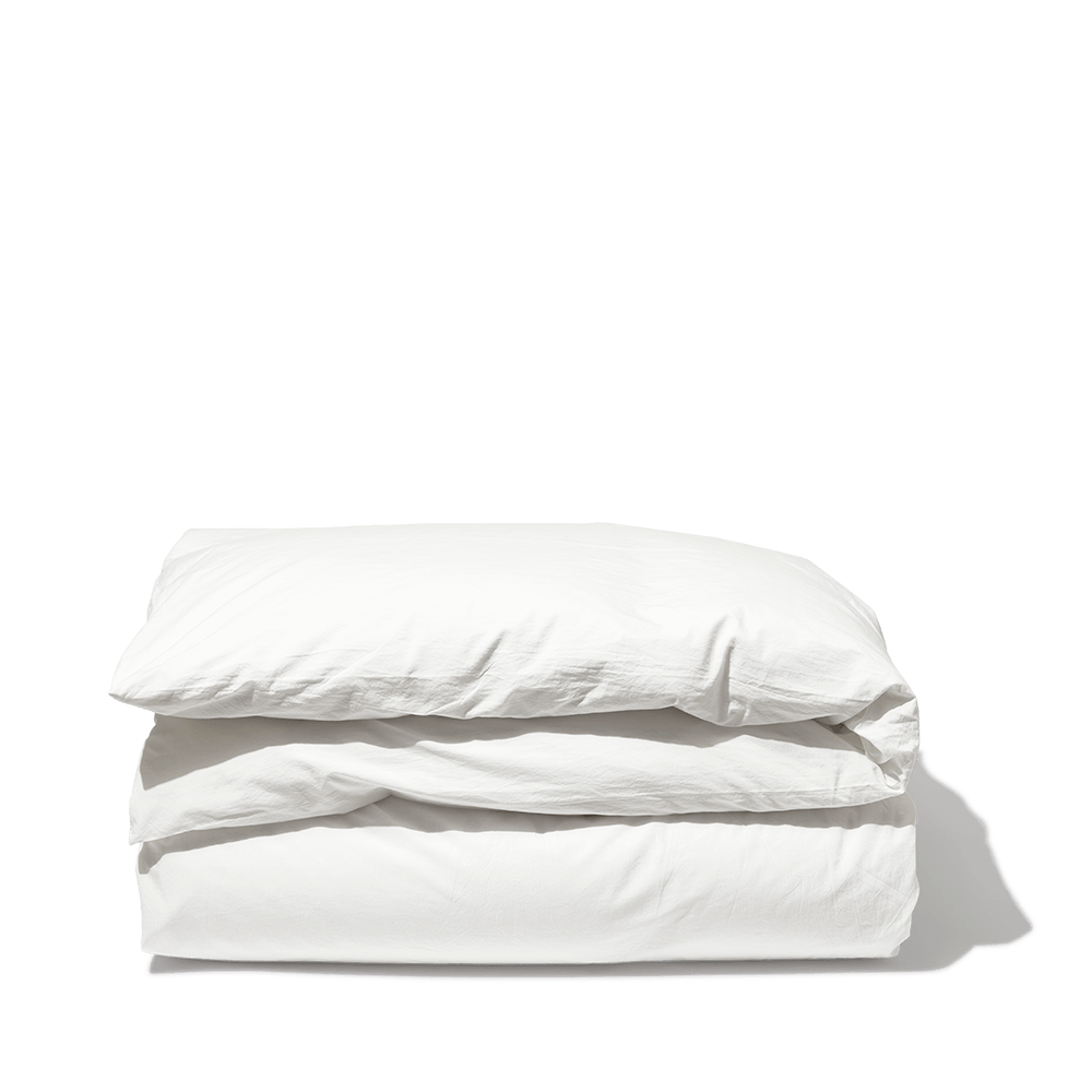 Housse de couette en percale de coton - Blanc Craie