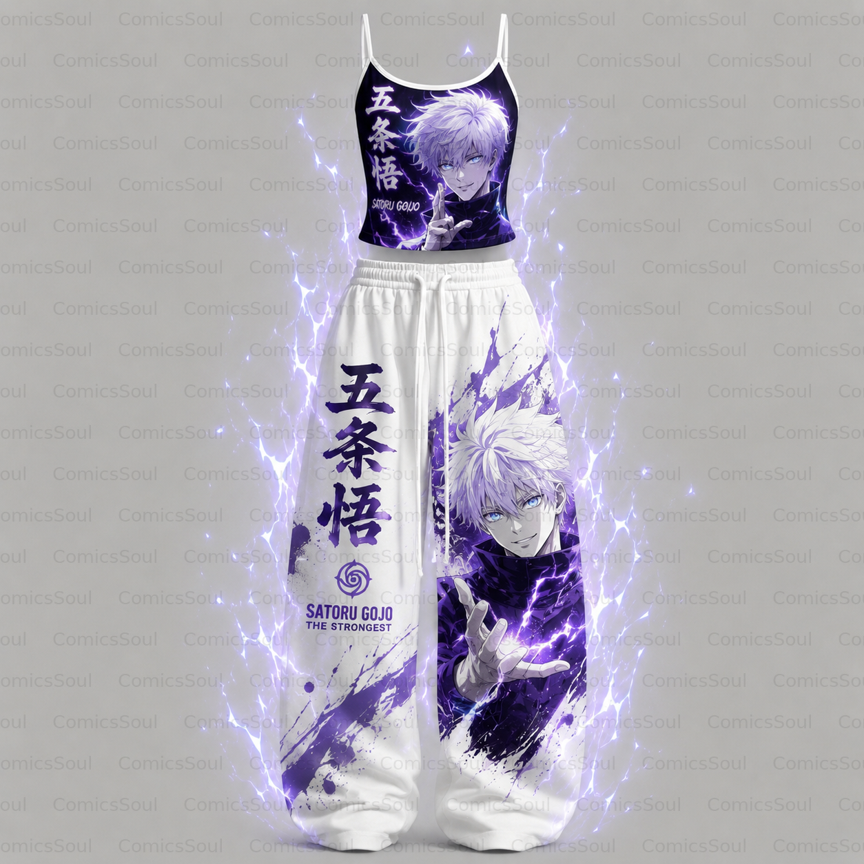 Jujutsu Kaisen Top & Elasticated Trousers Two-Piece Set