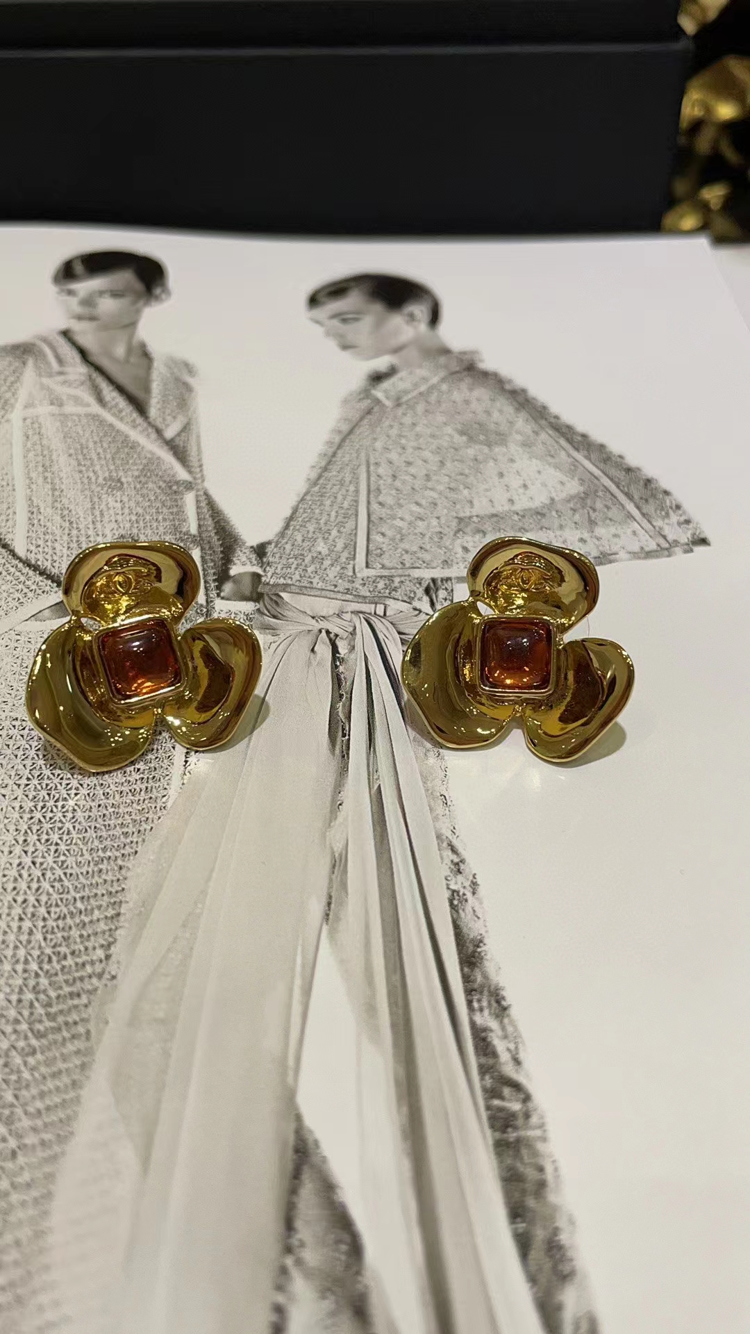Chanel Gold Camellia Stud Earrings - Original Replica Club