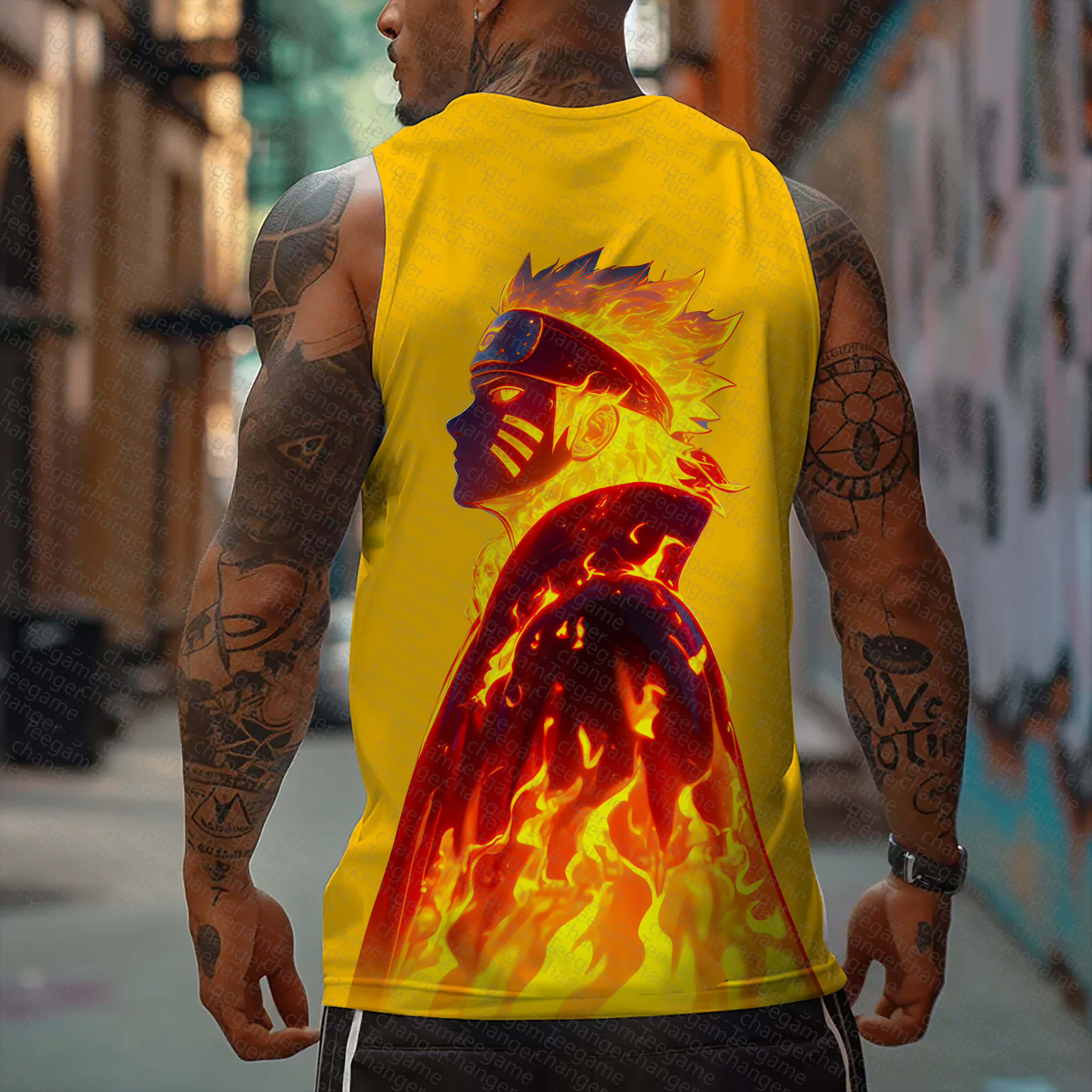 Unisex   Casual Anime  Tank Top