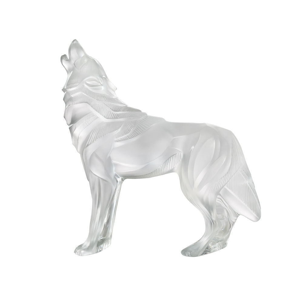 SCULPTURE LOUP - CRISTAL INCOLORE