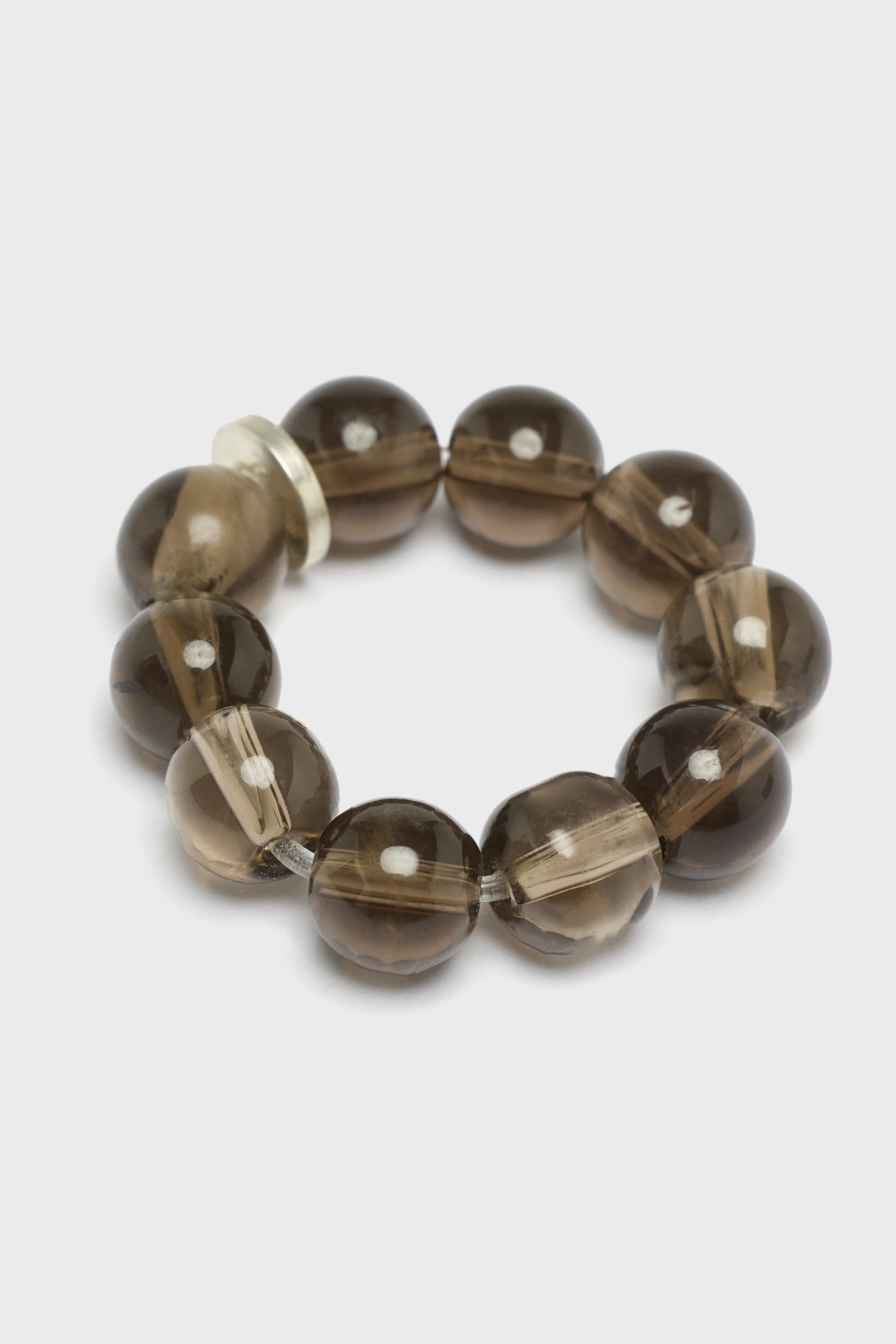 Bellerose Smoky Quartz Spheres Ring  (252 / W / BROWN)