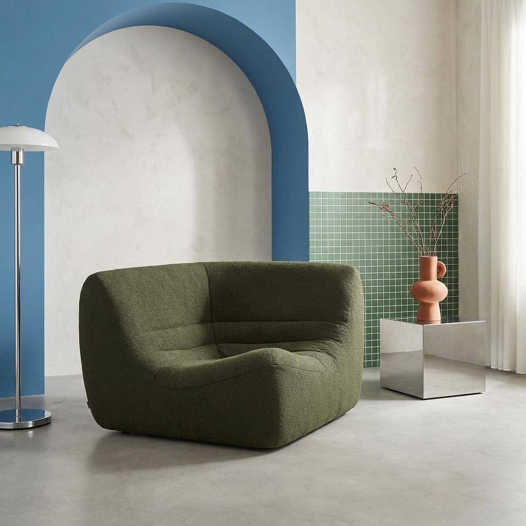 Sokol borreguito - Sillón esquinero de borreguito texturizado