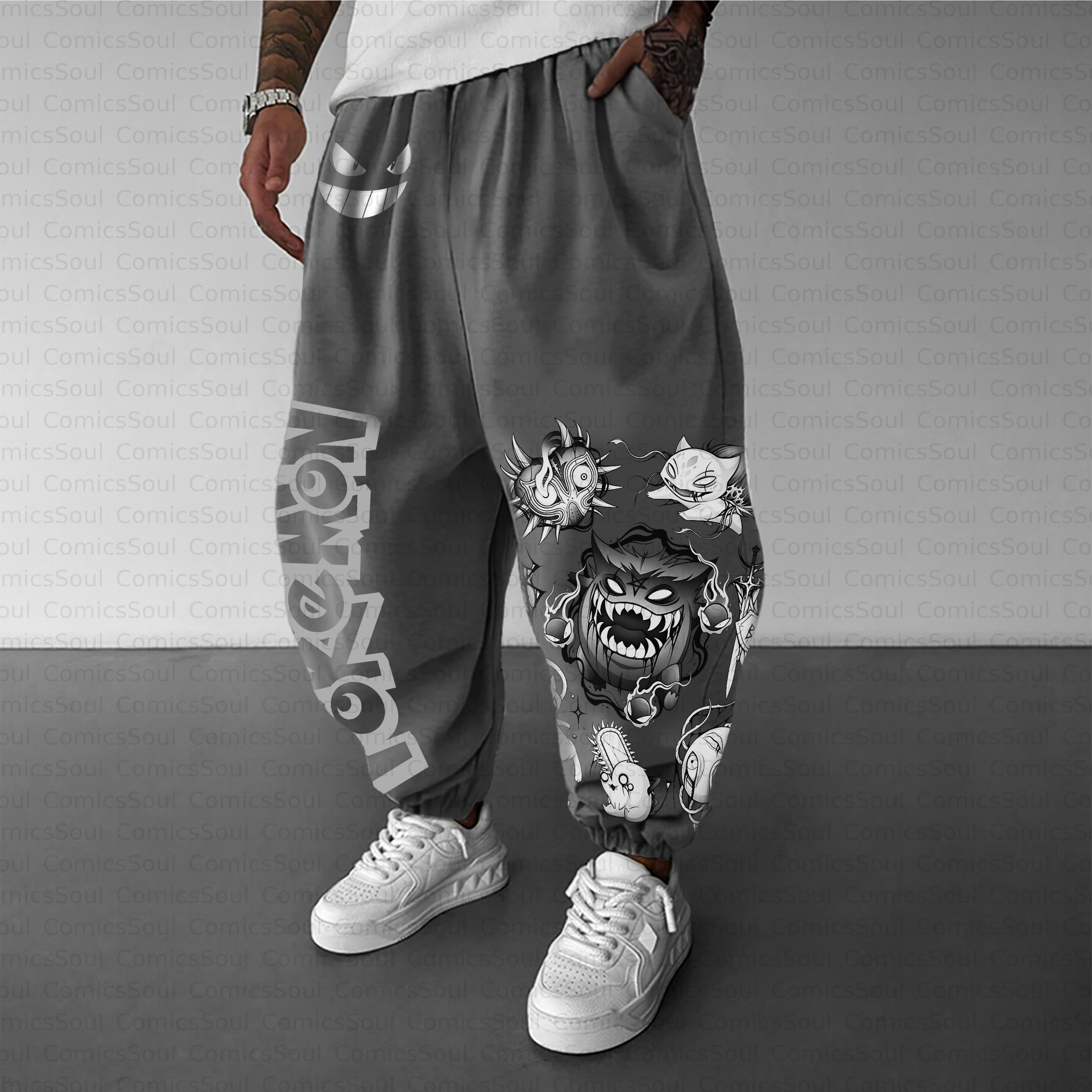 Unisex Casual Anime Streetwear Pant