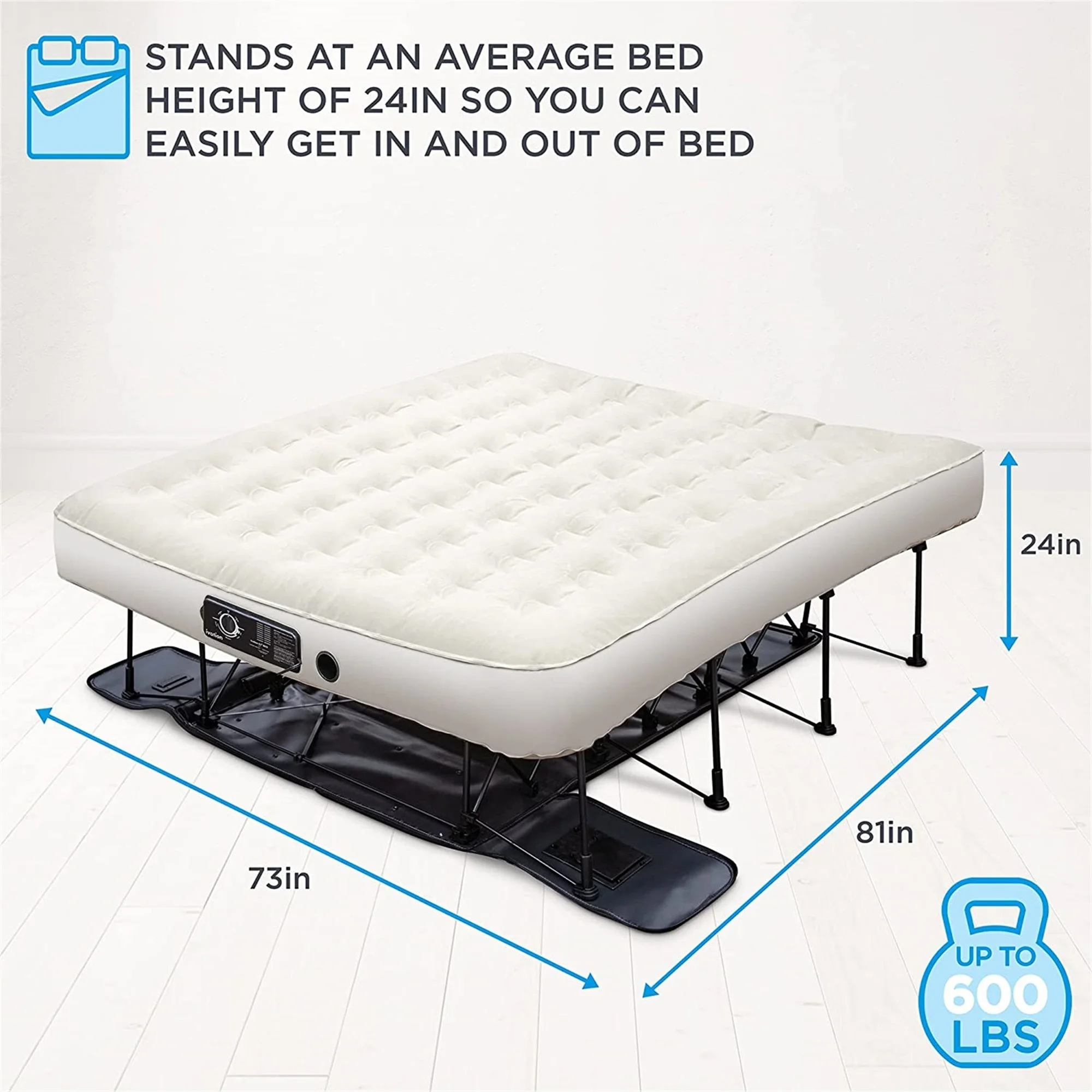 Ivation EZ-Bed 10 in Portable Air Beds with Built-in Pump, Full - Image 14