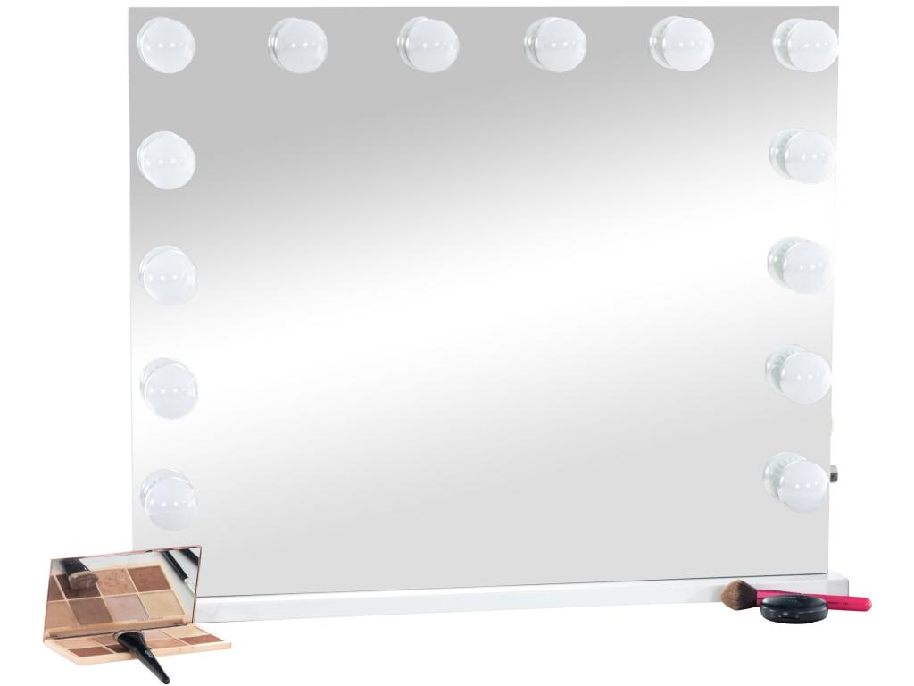Espejo de maquillaje con 14 luces LED atenuador luz blanco plástico M10_000282