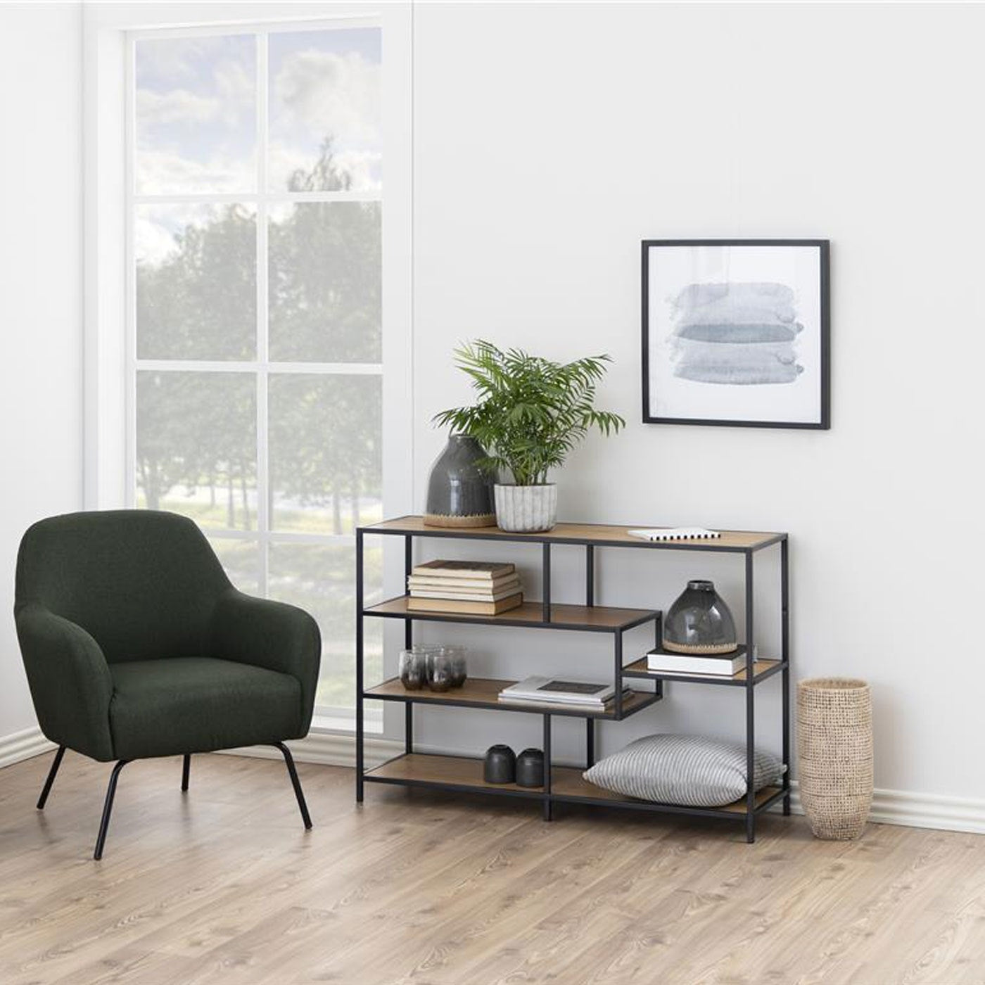 Lisomme Vic Open Kast van Metaal & Hout - B 114 cm - Naturel