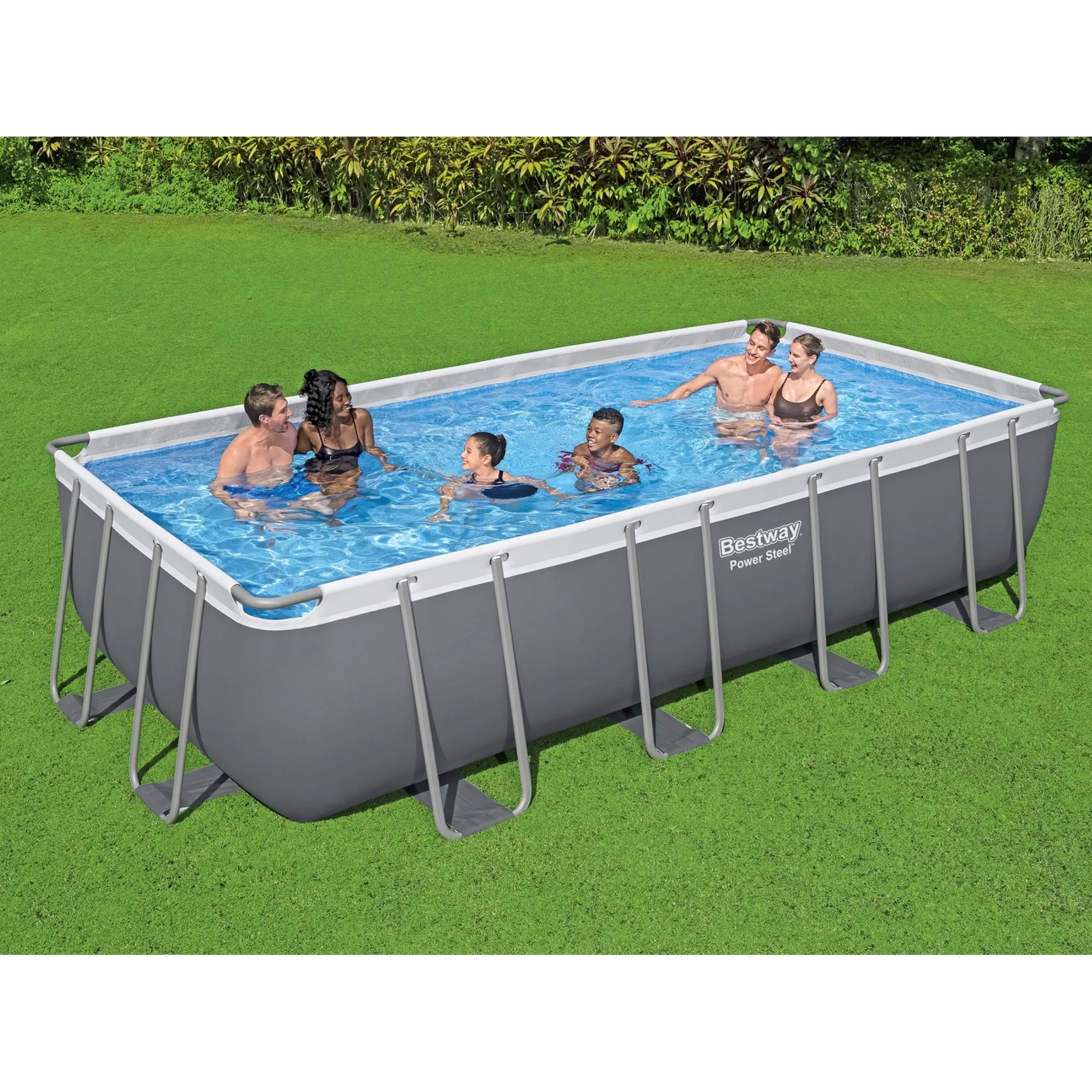 Bestway 24' x 12' x 52" Rectangular Frame Above Ground Swimming Pool Set - Image 42