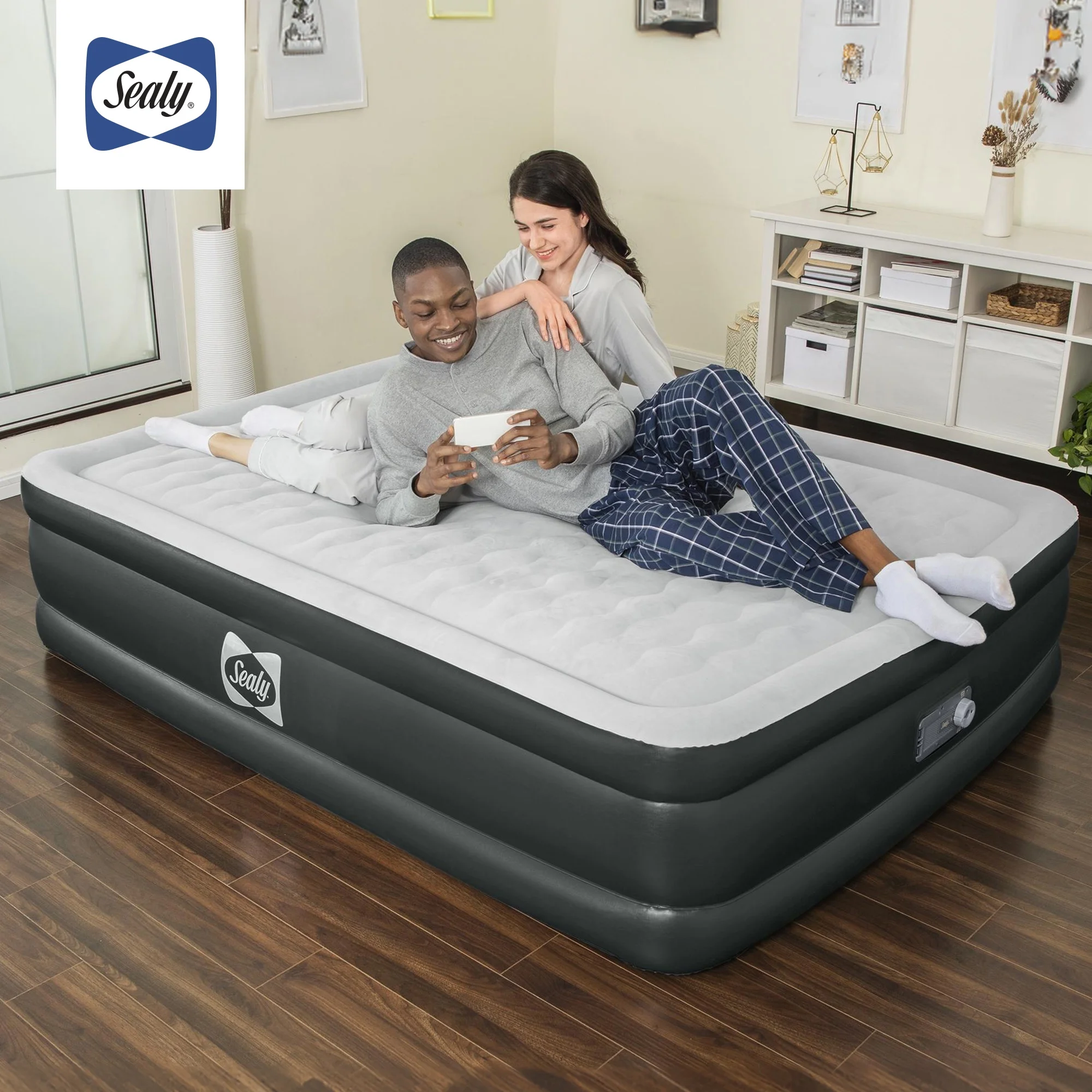 Sealy Tritech 20" Air Mattress Inflatable Bed Twin with Built-In AC Pump - Image 18