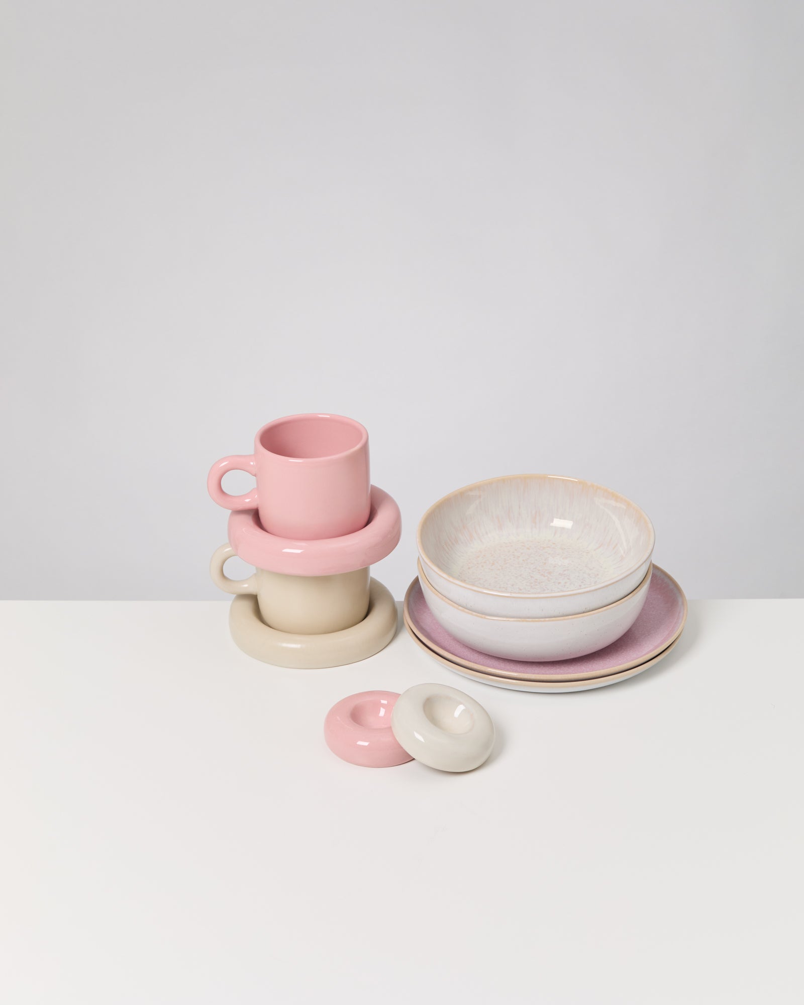 Geschirr-Set Morning Blush rosa sand 8-teilig