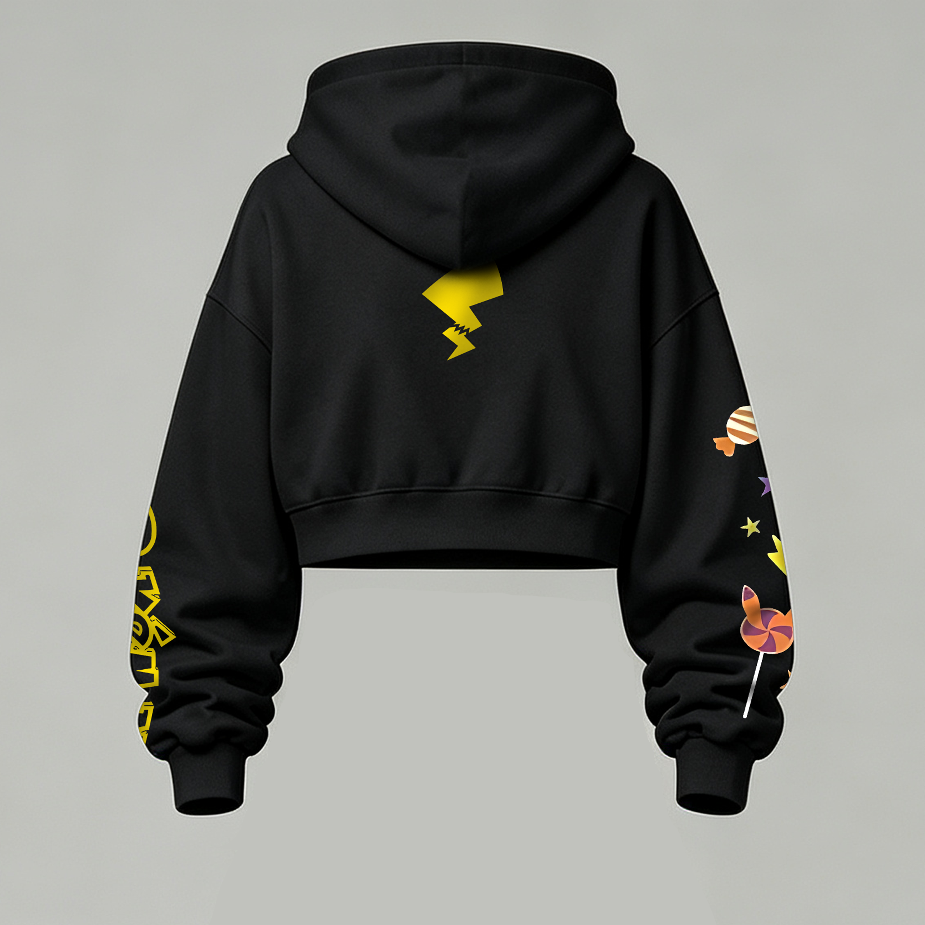 Pokémon Halloween Series Cropped Long Sleeve Hoodie & High Waist Jogger Pants Two Piece TeeThreads Sustain the Scene with Custom Apparel