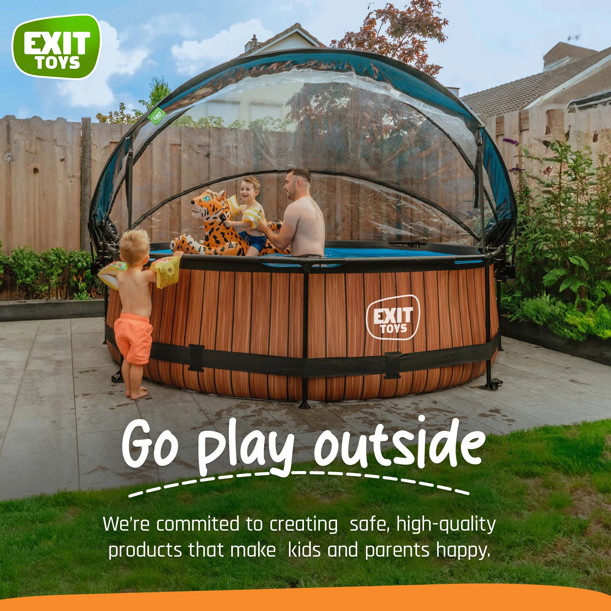EXIT Toys UV Resistant Pool Covers, PVC Transparent, 104" x 104" x 55" - Image 16