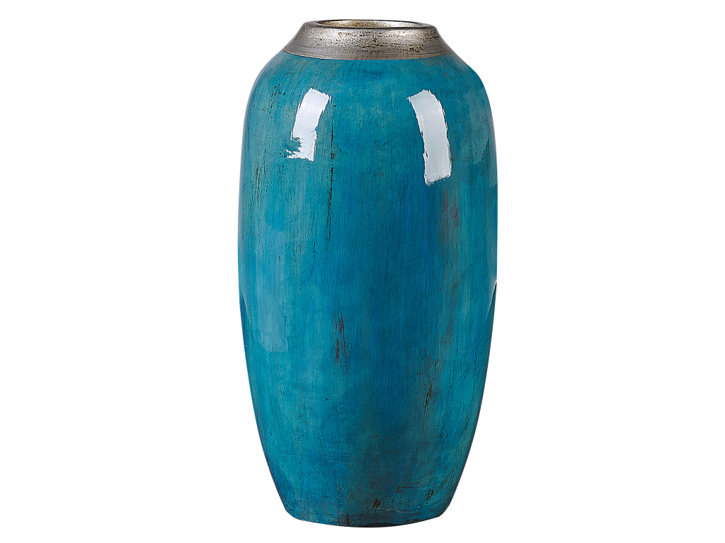 Jarrón decorativo MILETUS Cerámica Azul