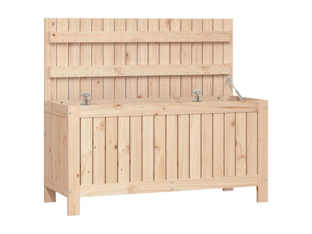 Caja de almacenaje para jardín 108x42,5x54 cm madera maciza de pino itu3613022