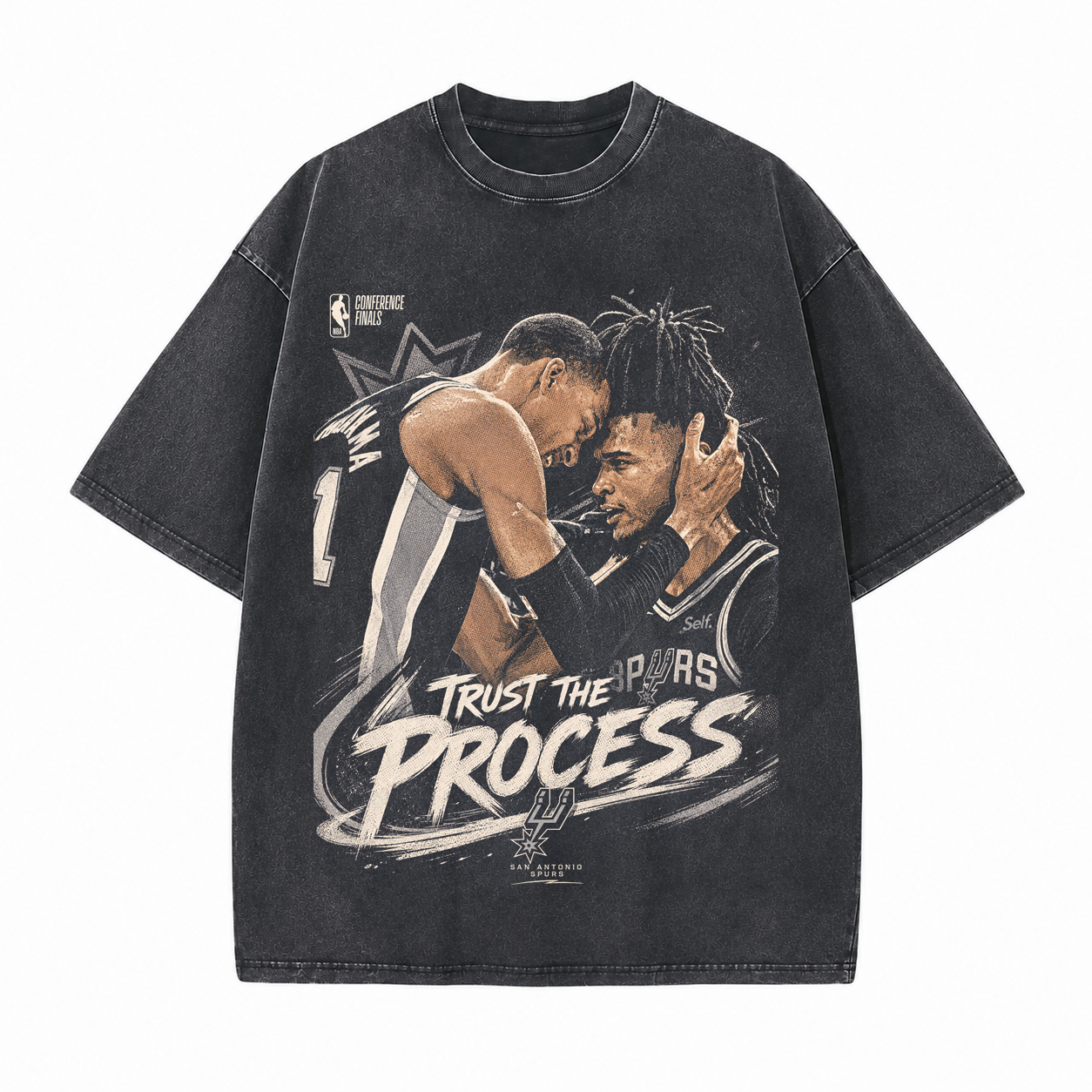 NBA Duo Superstars Printed Unisex Washed T-Shirt
