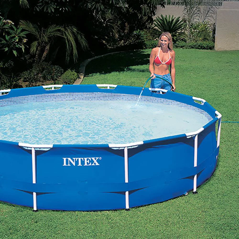 Intex 12' x 30" Metal Frame Swimming Pool w/ Filter Pump & Pool Maintenance Kit - Image 7