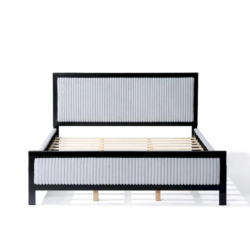 Christopher Knight Home Upholstered Platform Bed with Soft Headboard - King/Queen Size