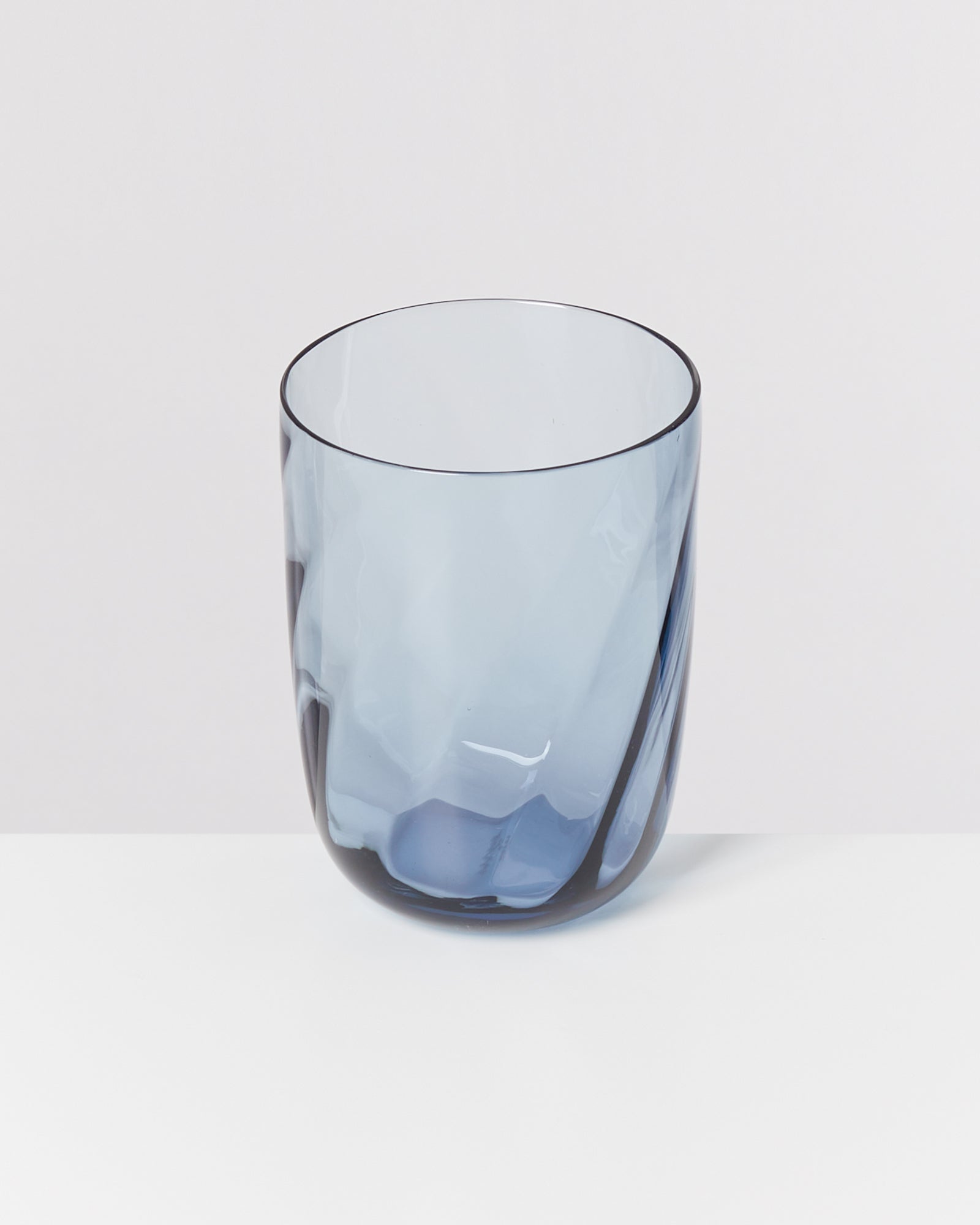 Calma Glas groß swirl blau